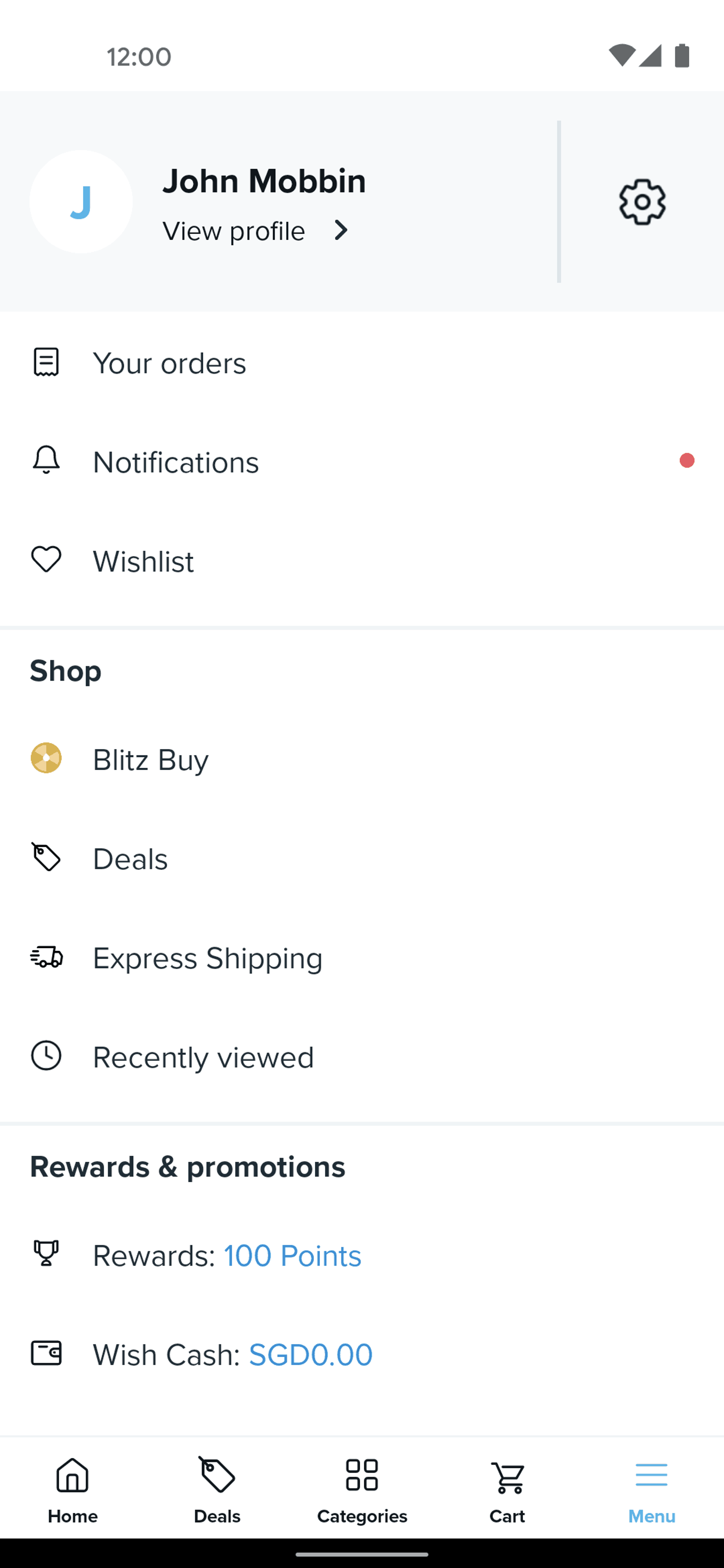 Wish Android Shopping interface screenshot 4
