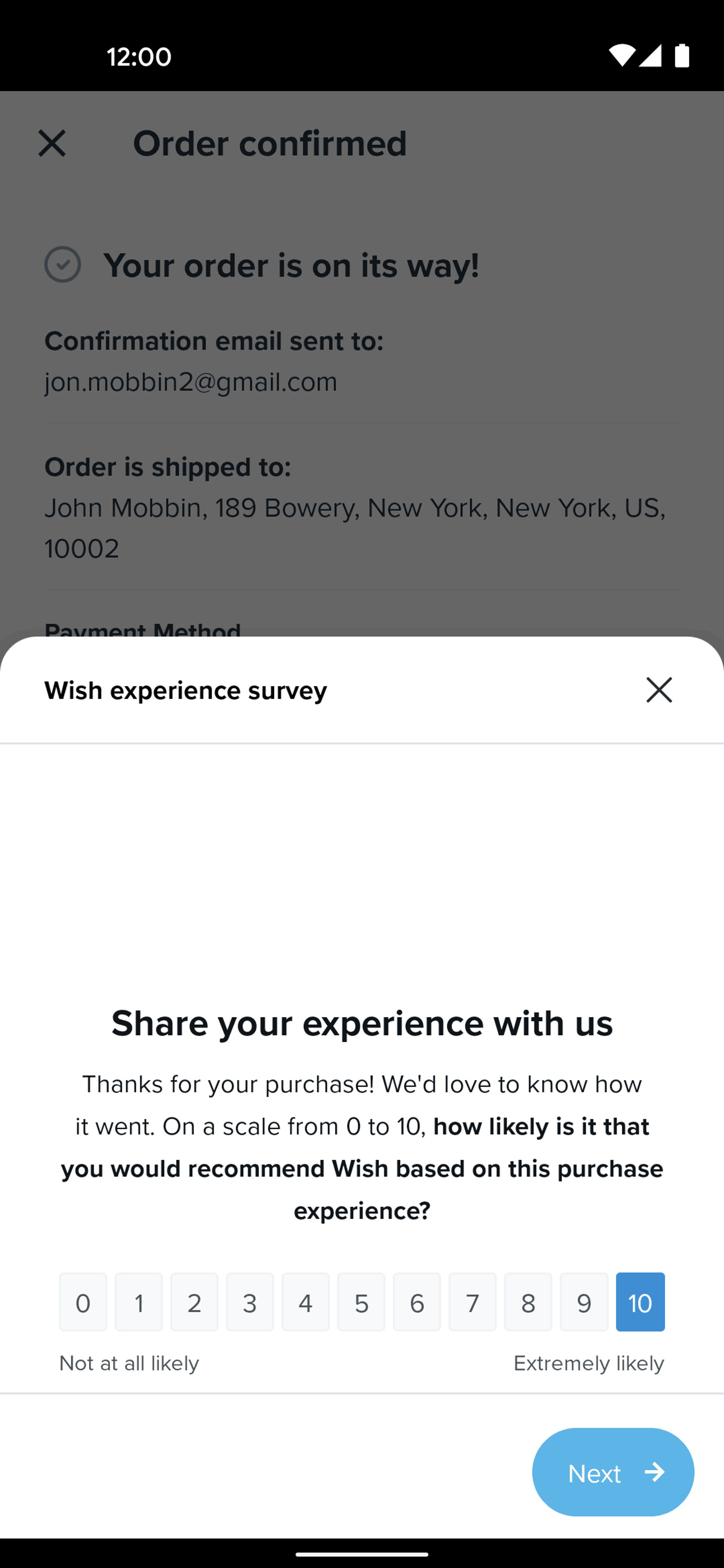 Wish Android Shopping interface screenshot 10