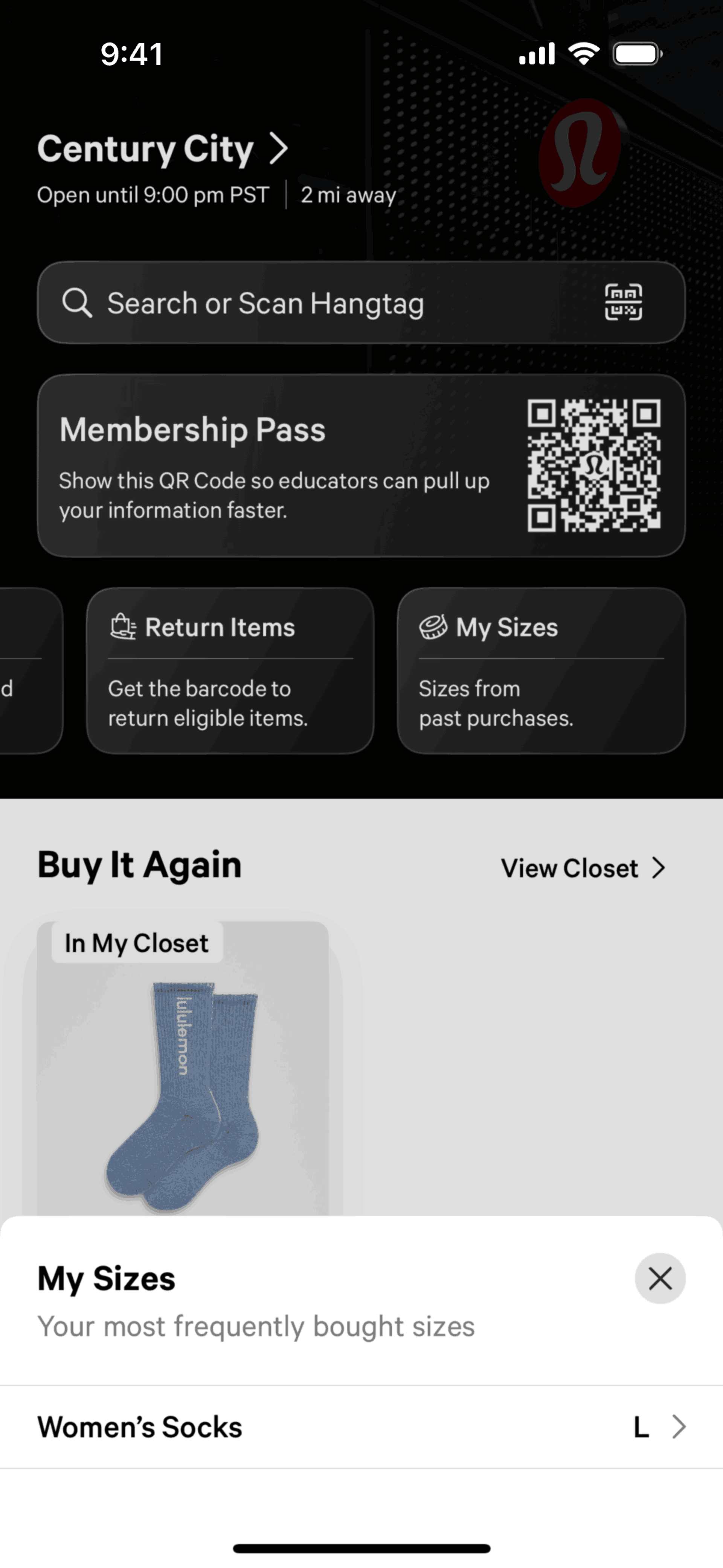 lululemon iOS Shopping interface screenshot 12