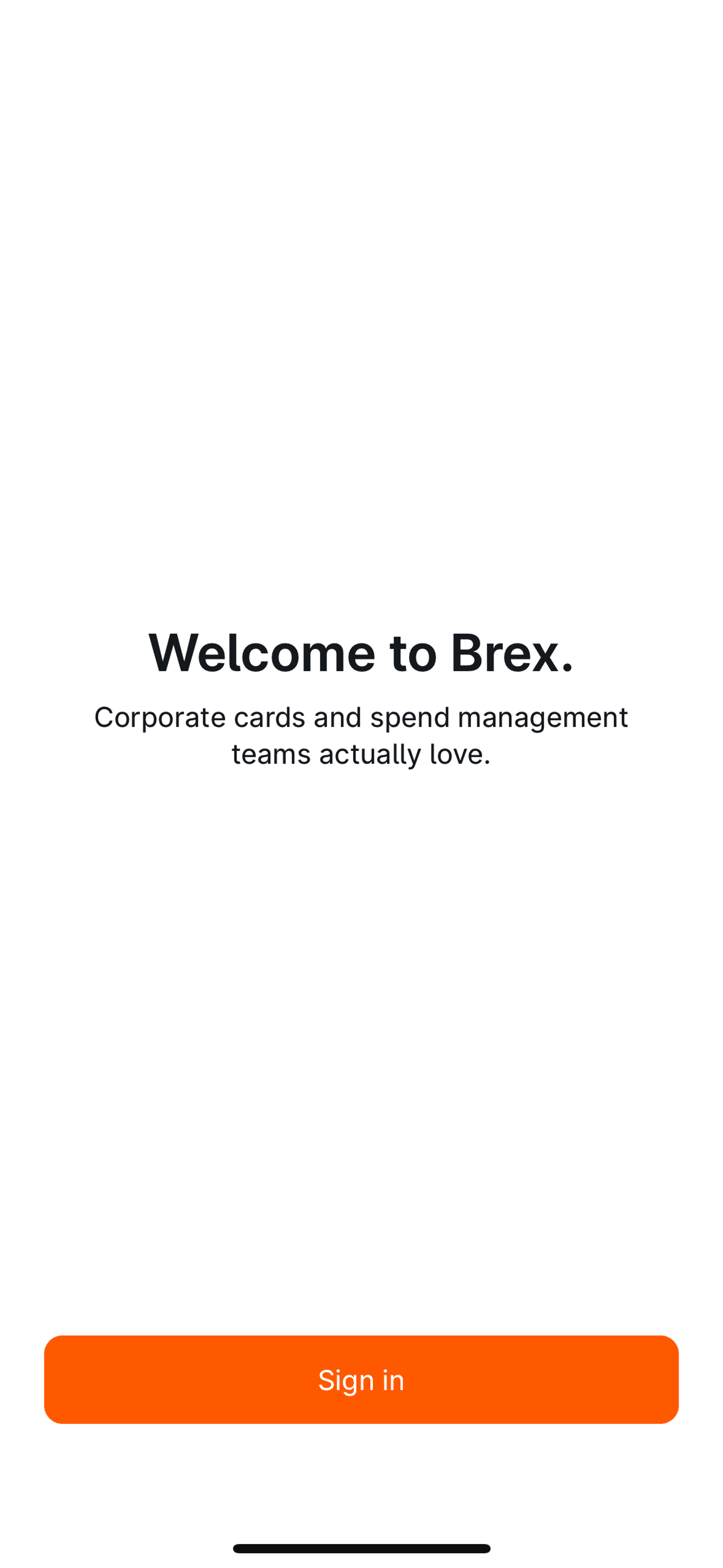Brex iOS Business interface screenshot 1