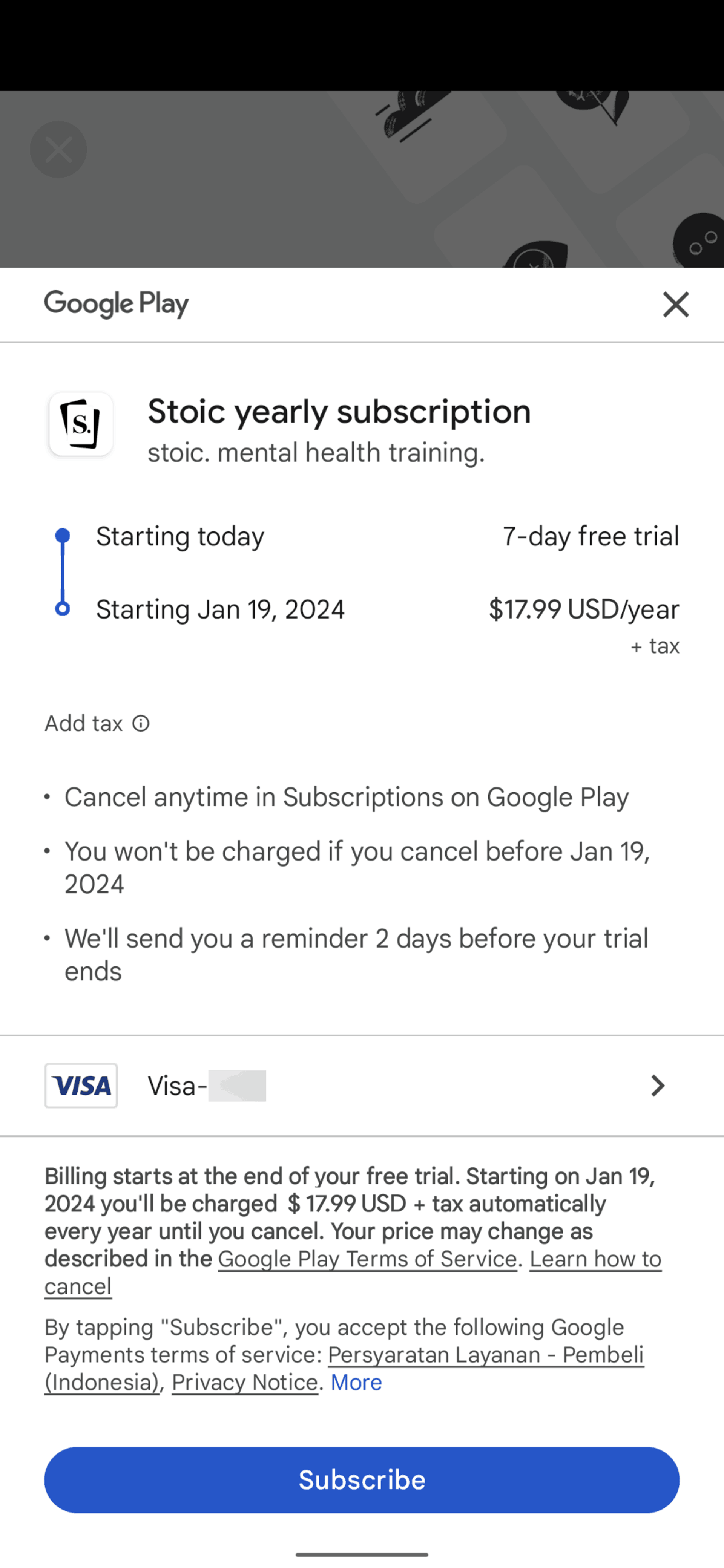 stoic. Android Health & Fitness interface screenshot 6