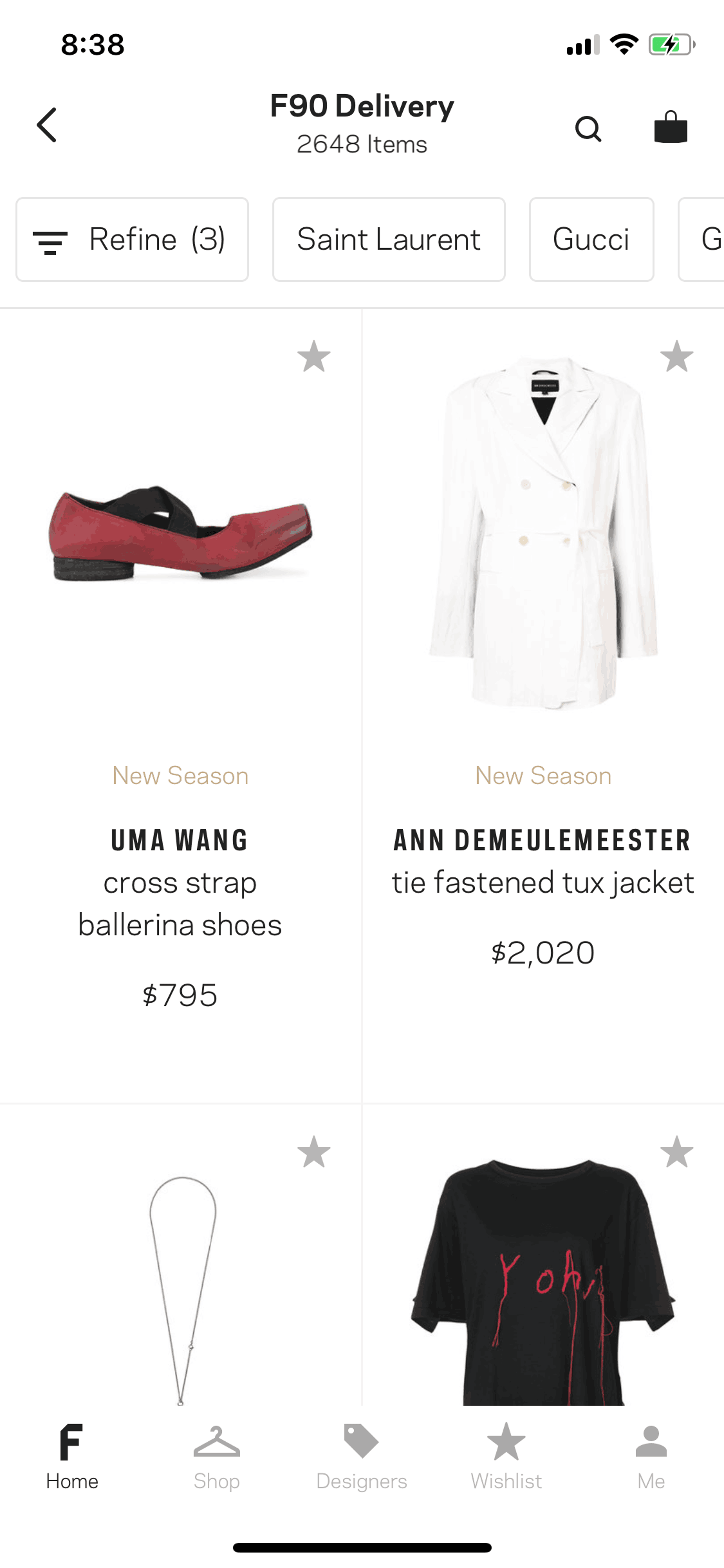 FARFETCH iOS Shopping interface screenshot 19
