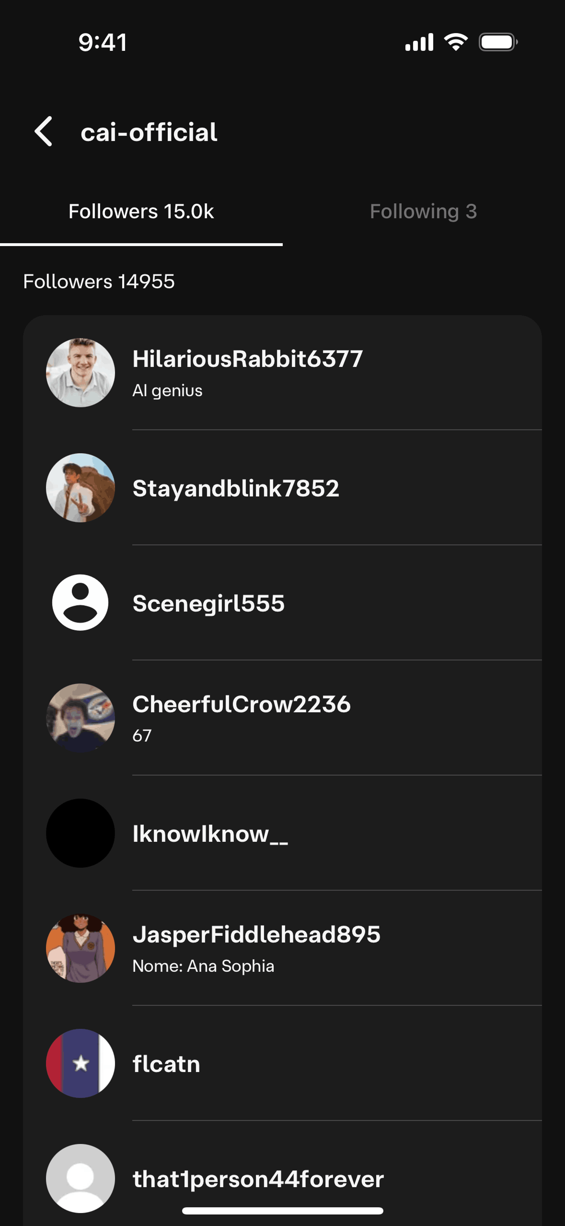 Character AI iOS AI interface screenshot 6