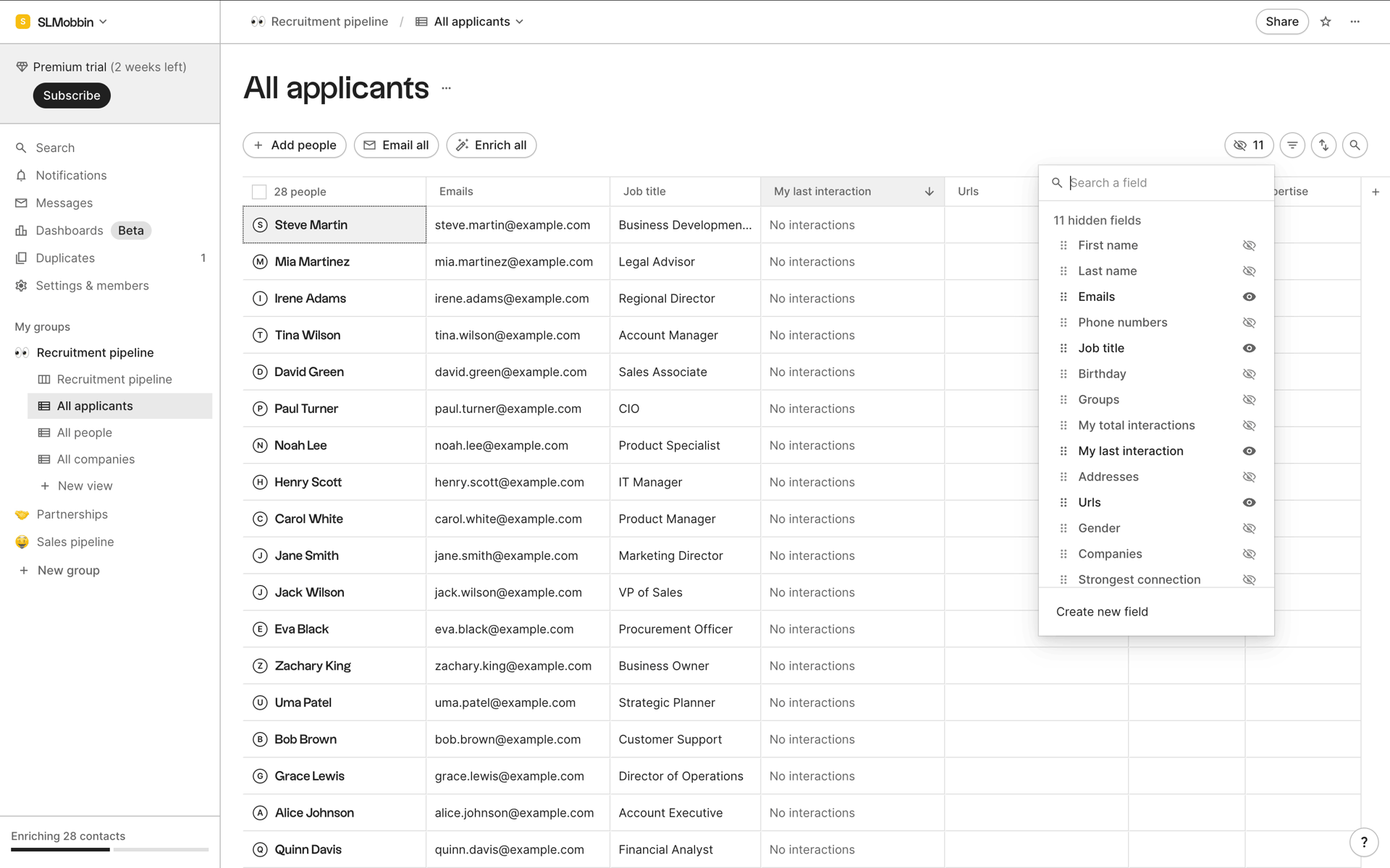 folk Web Business interface screenshot 15