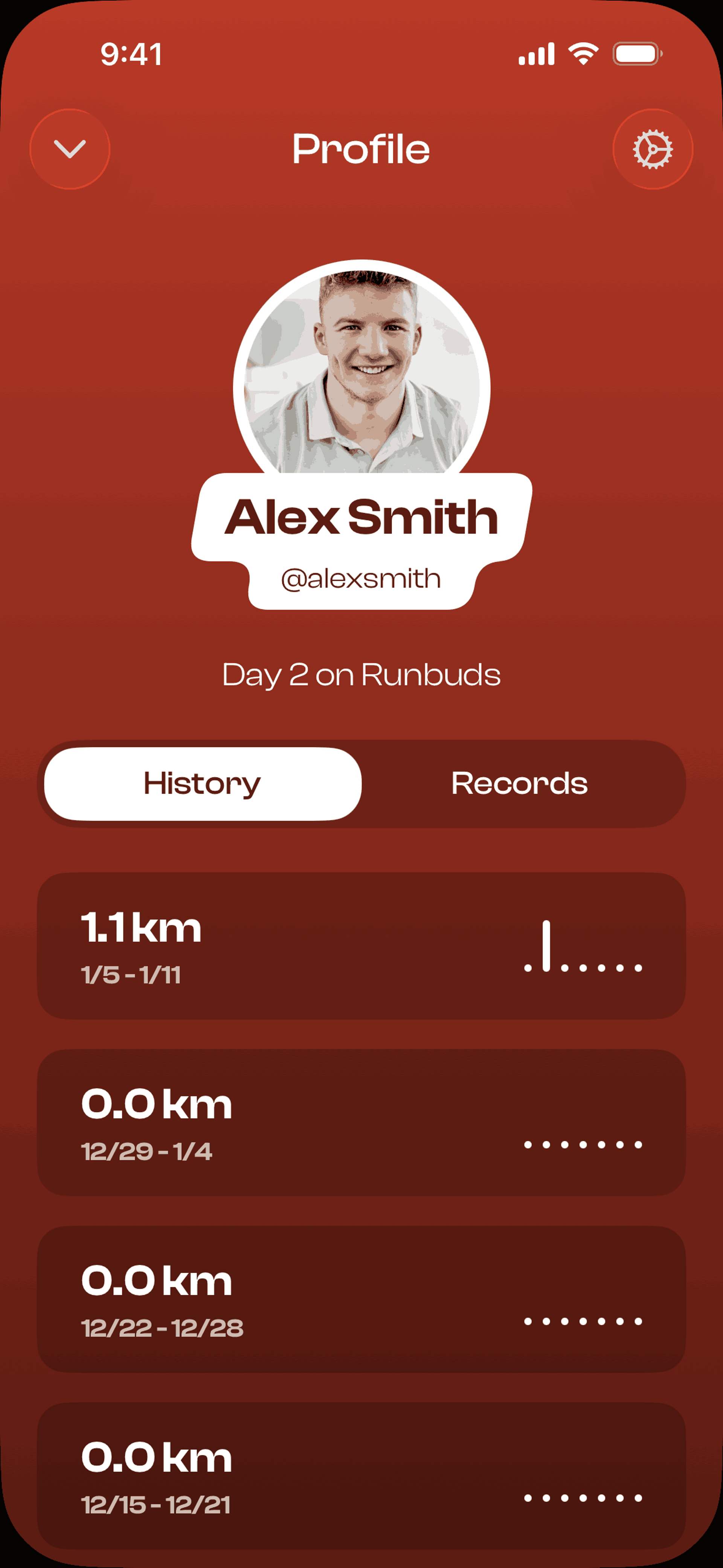 Runbuds iOS Health & Fitness interface screenshot 24