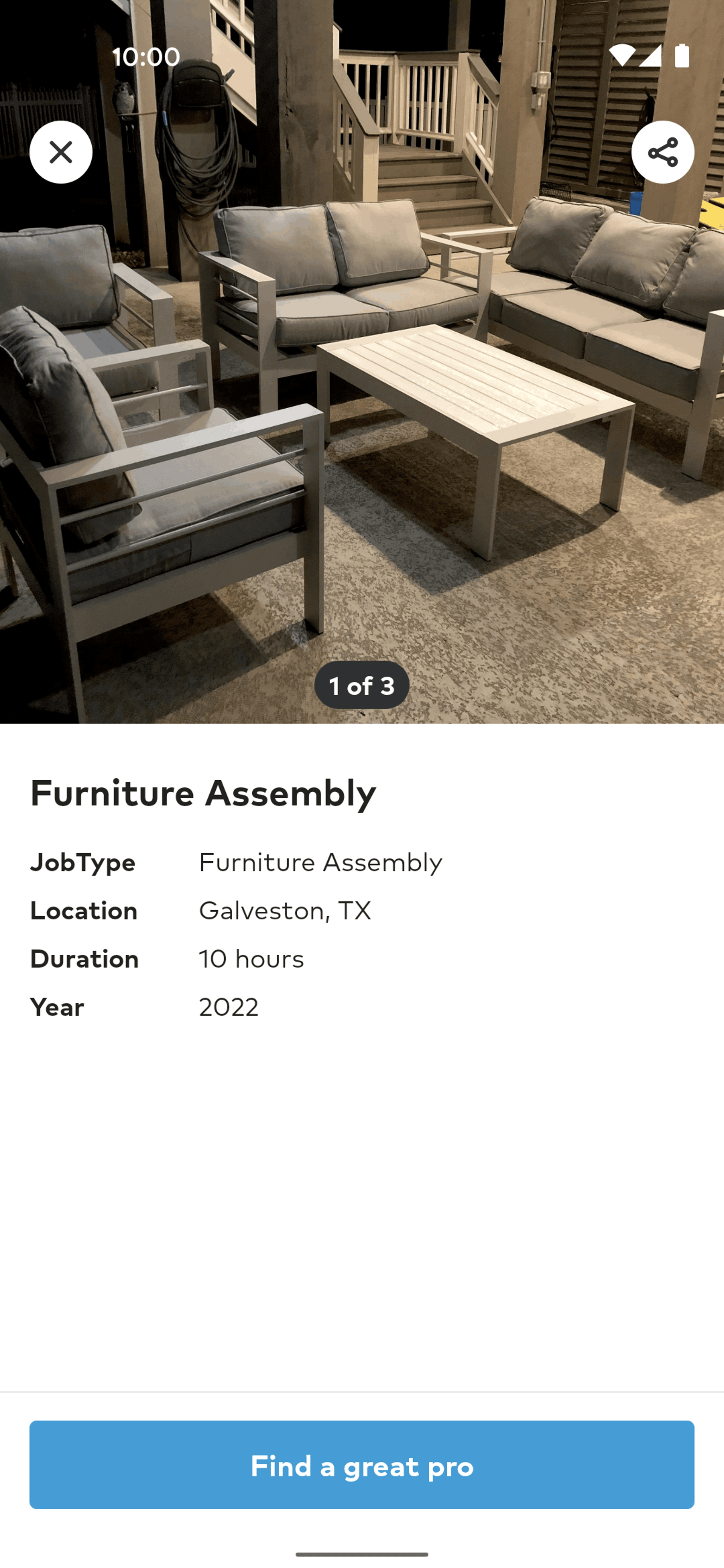 Thumbtack Android Lifestyle interface screenshot 7
