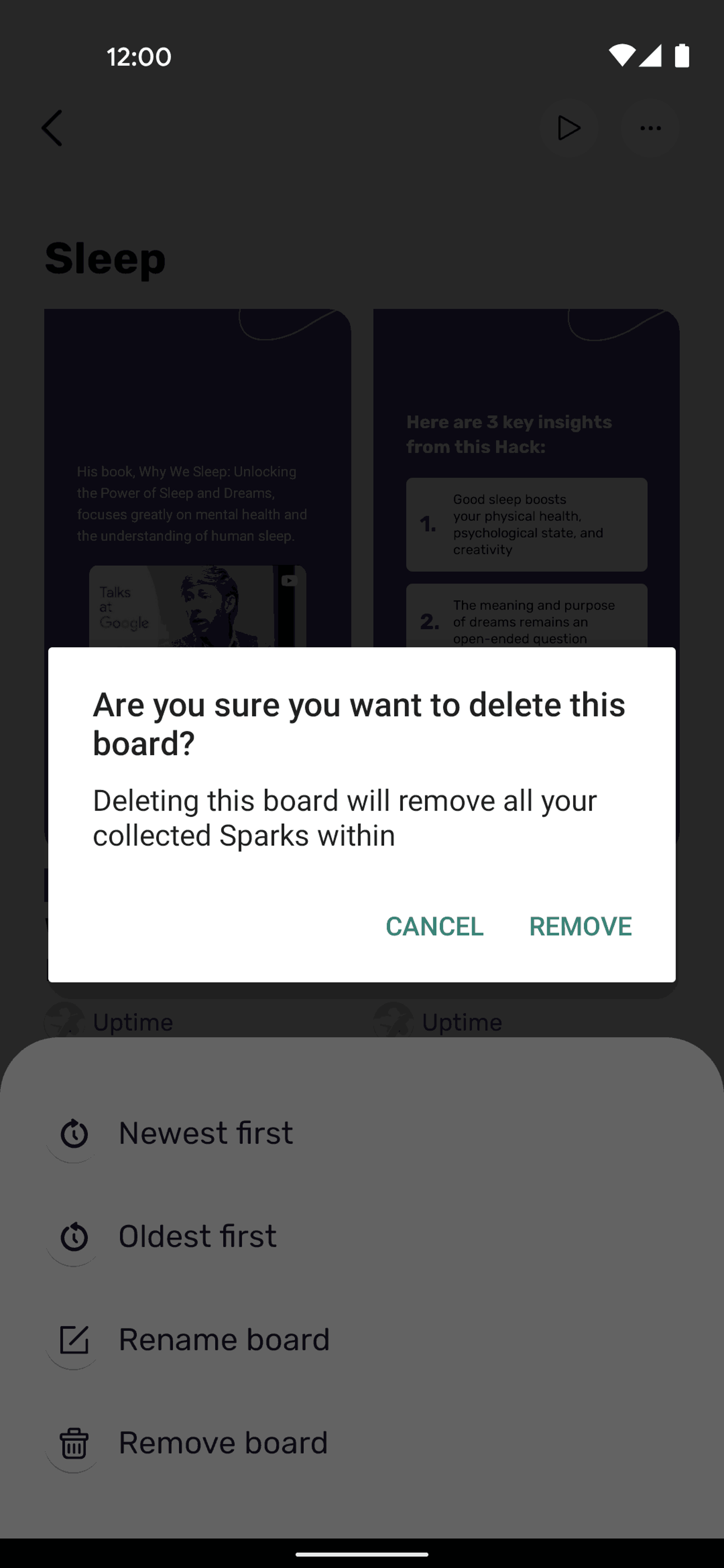 Uptime Android Education interface screenshot 24