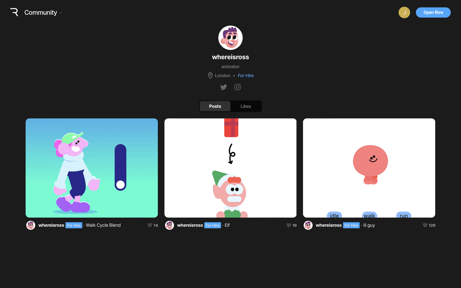 Rive Web Graphics & Design interface screenshot 13