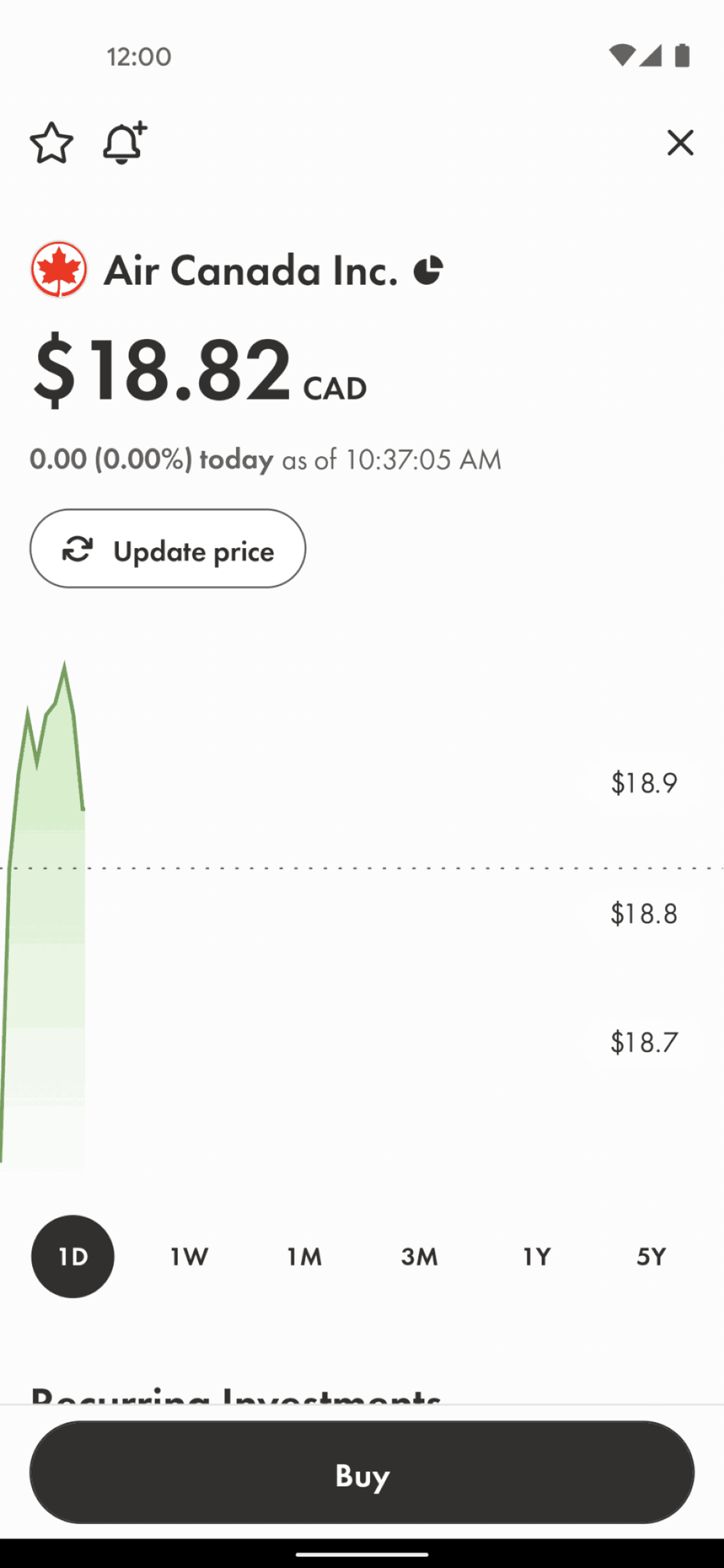 Wealthsimple Android Finance interface screenshot 14