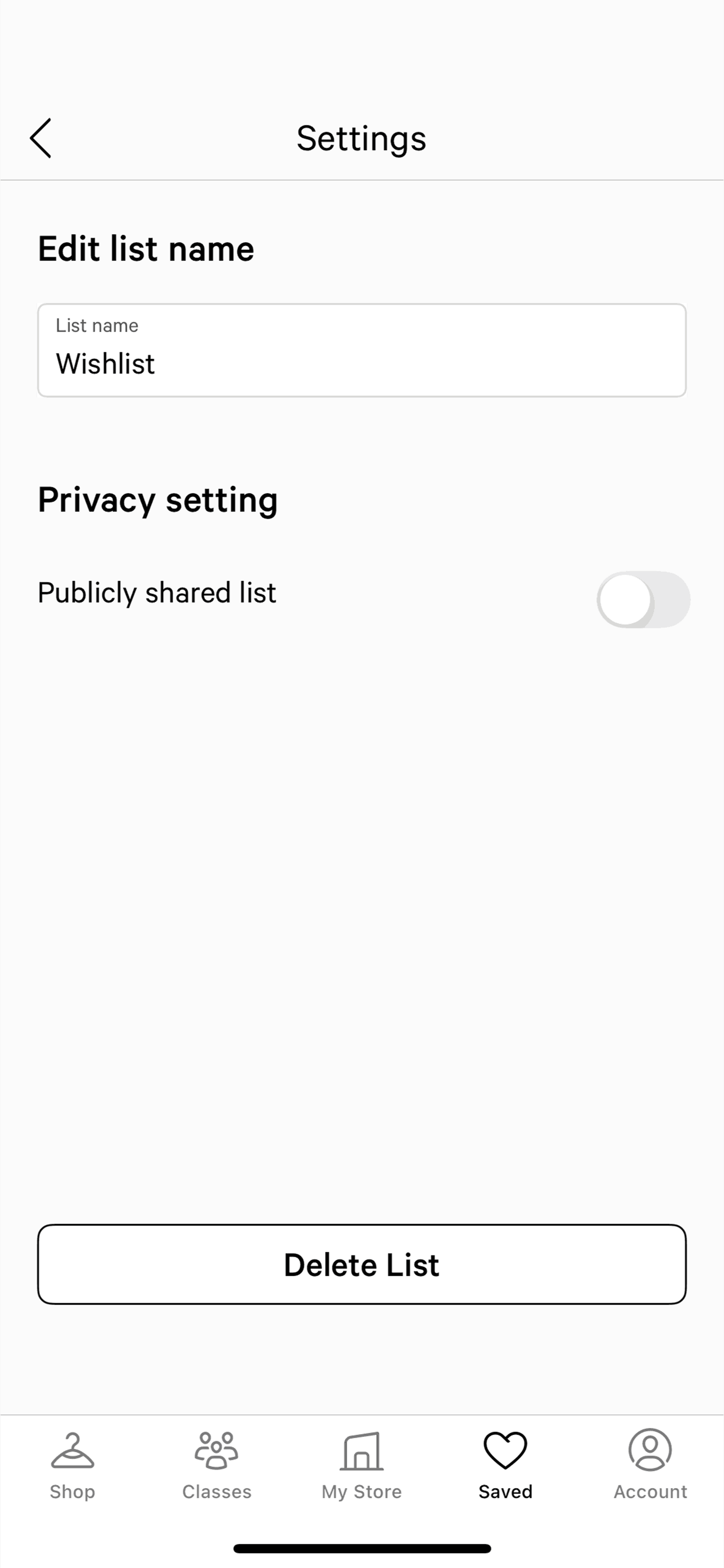 lululemon iOS Shopping interface screenshot 17