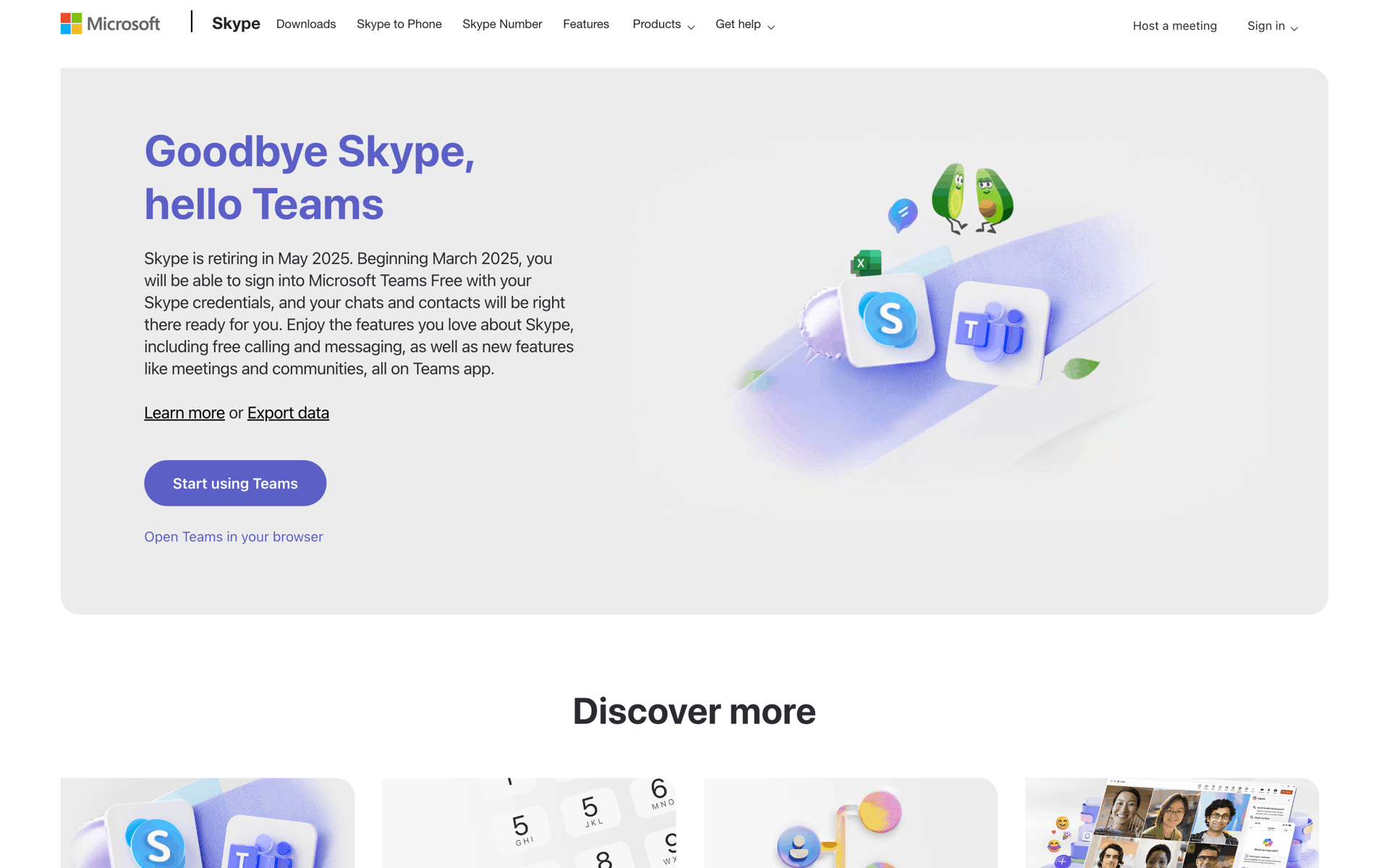 Skype Web Social Networking interface screenshot 1
