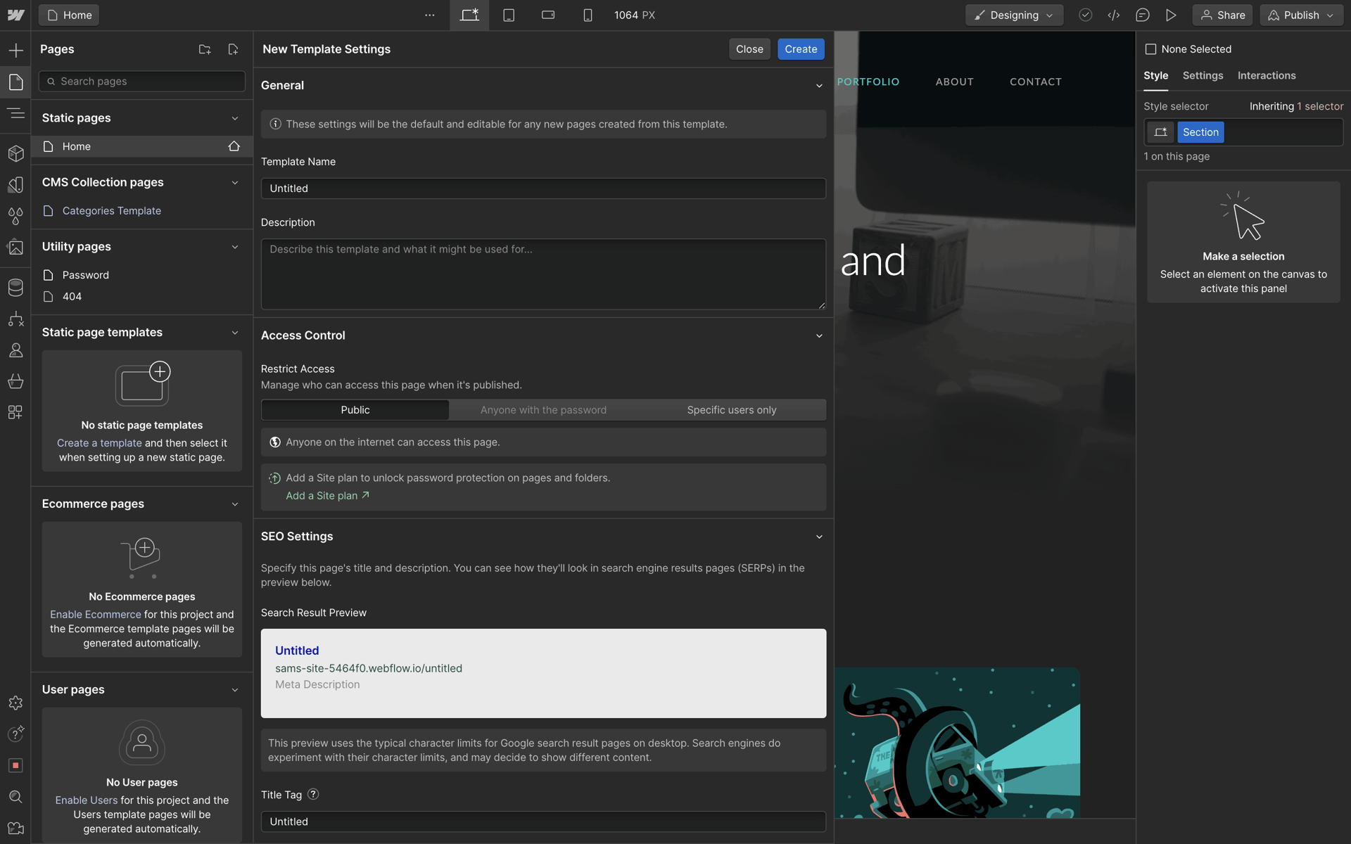 Webflow Web Productivity interface screenshot 7
