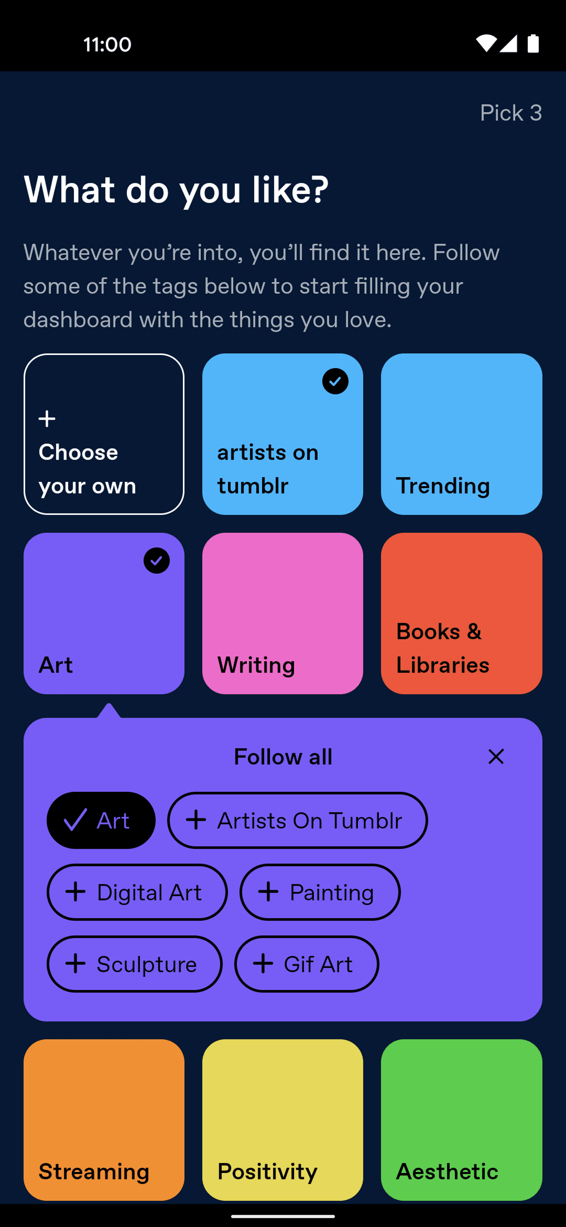 Tumblr Android Social Networking interface screenshot 12