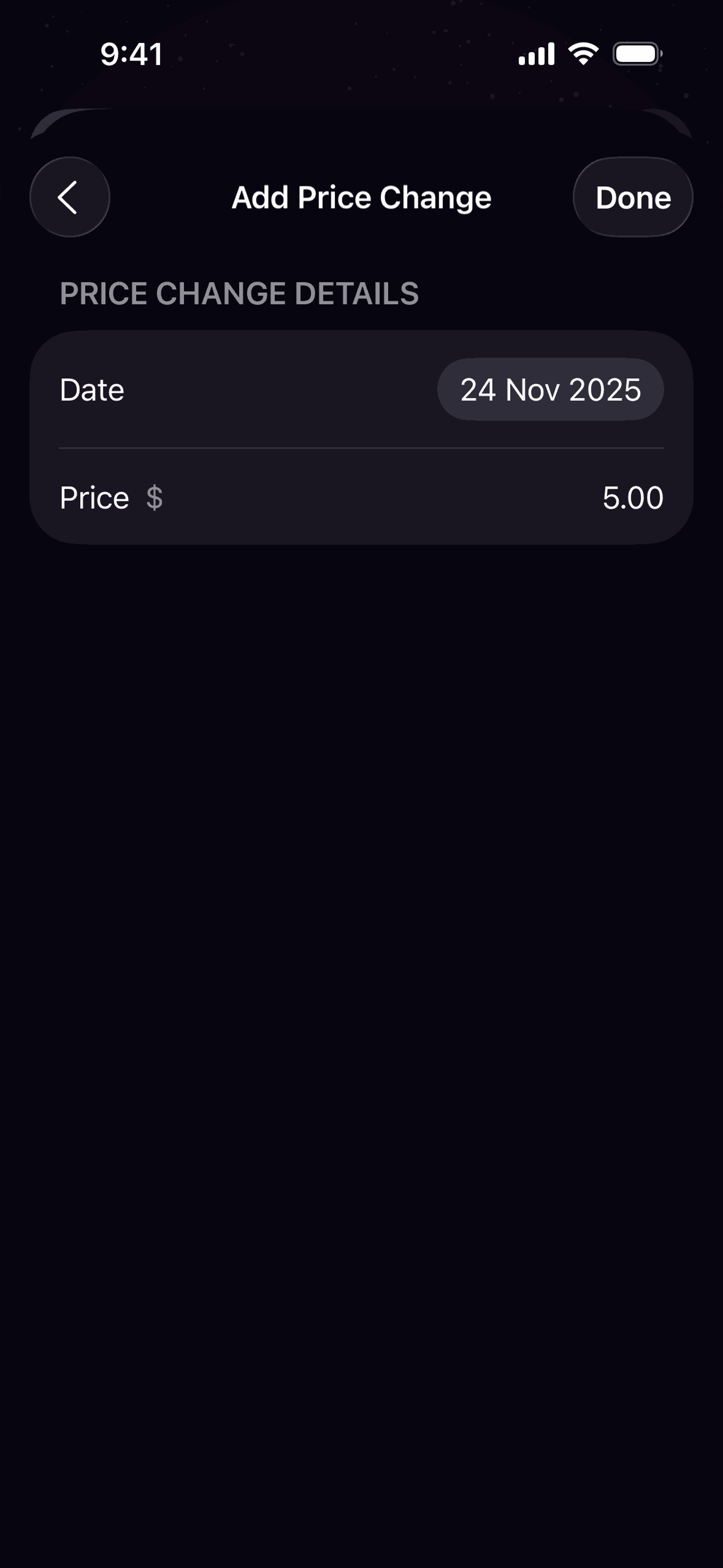 Orbit iOS Finance interface screenshot 9