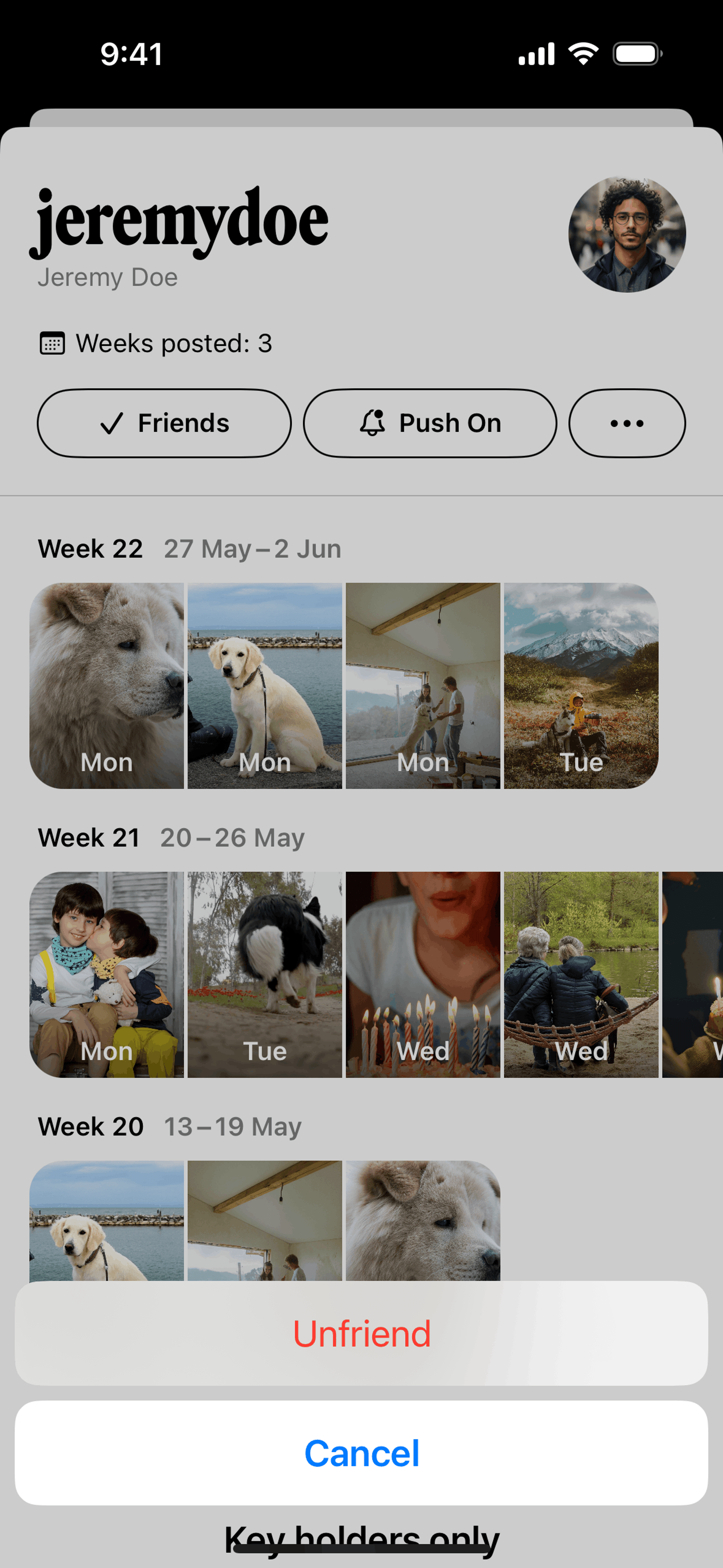 Retro iOS Social Networking interface screenshot 18