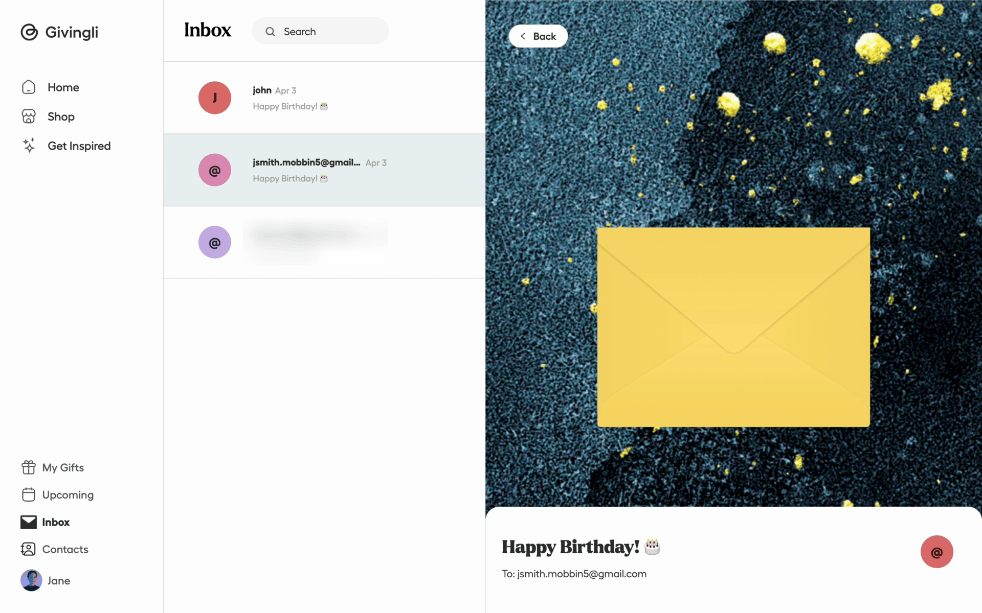 Givingli Web Lifestyle interface screenshot 19
