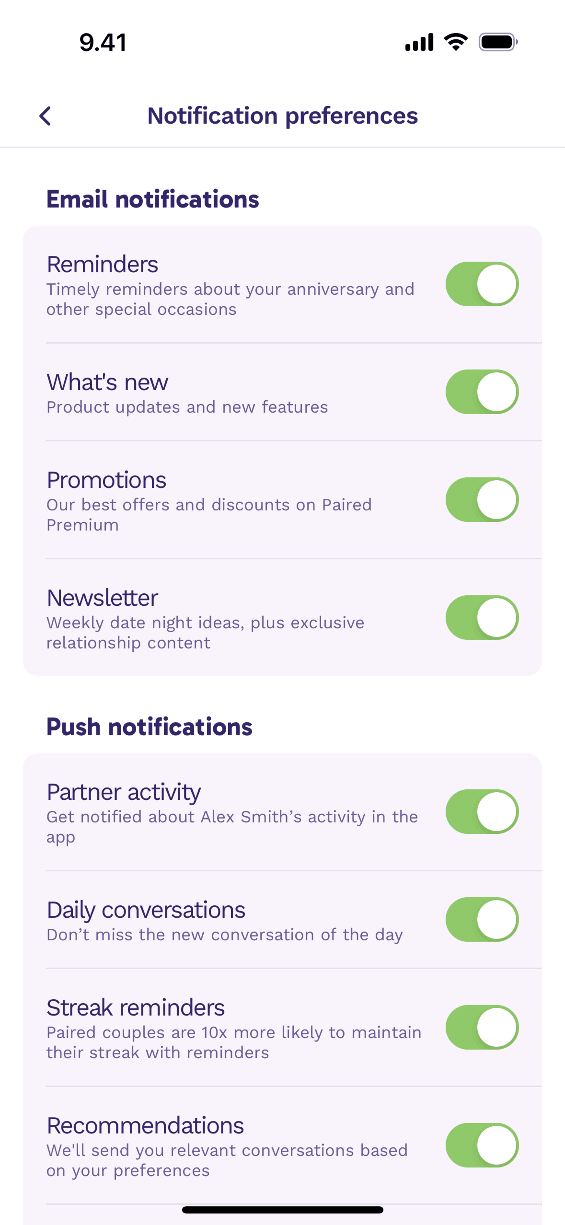 Paired iOS Health & Fitness interface screenshot 17