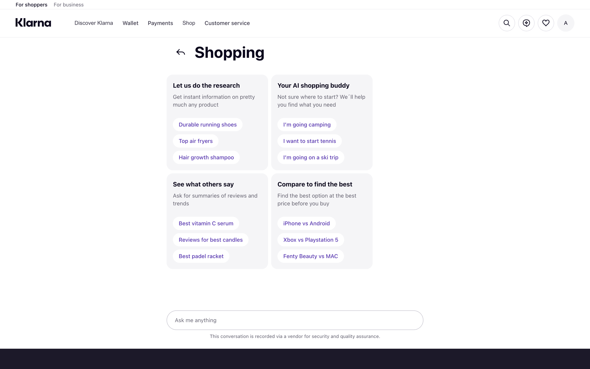 Klarna Web Finance interface screenshot 7