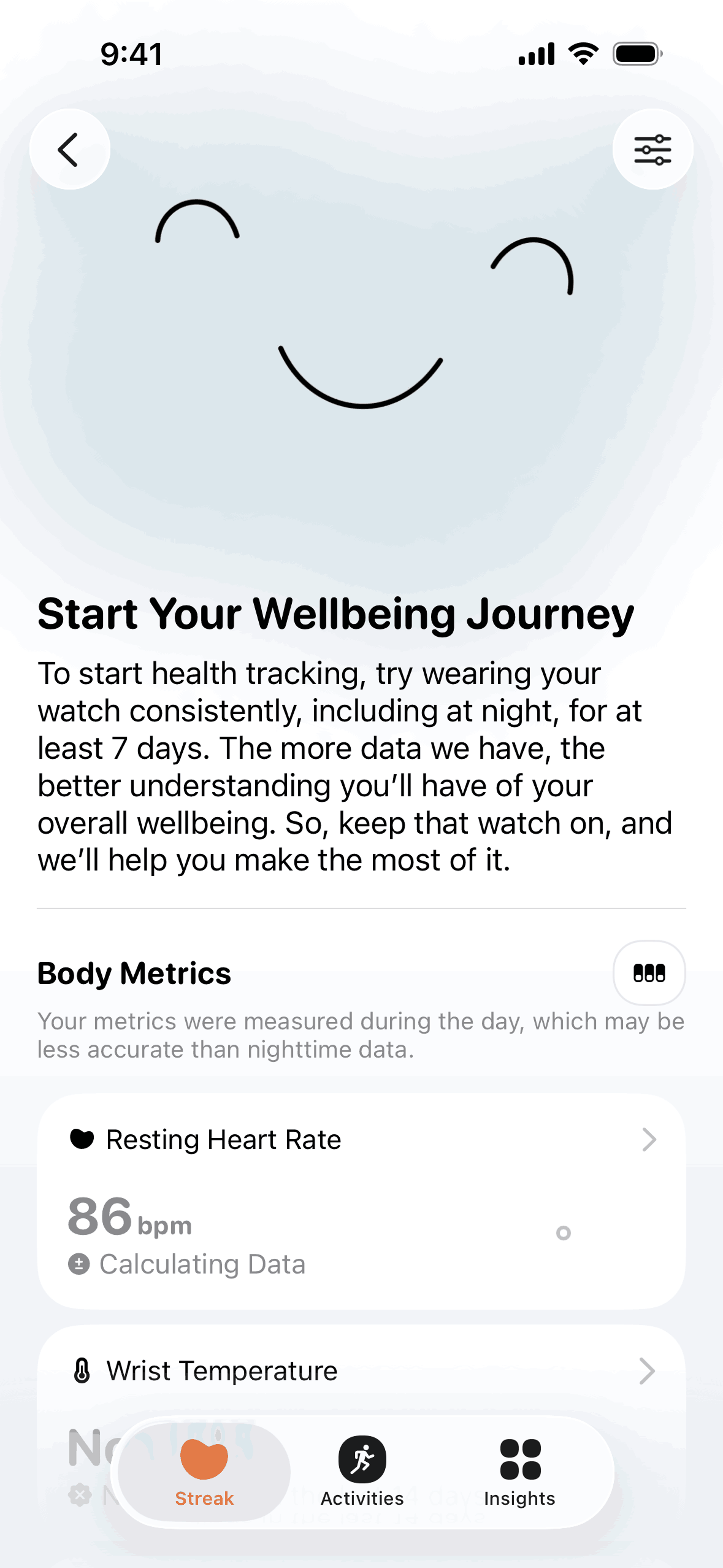 Gentler Streak iOS Health & Fitness interface screenshot 23