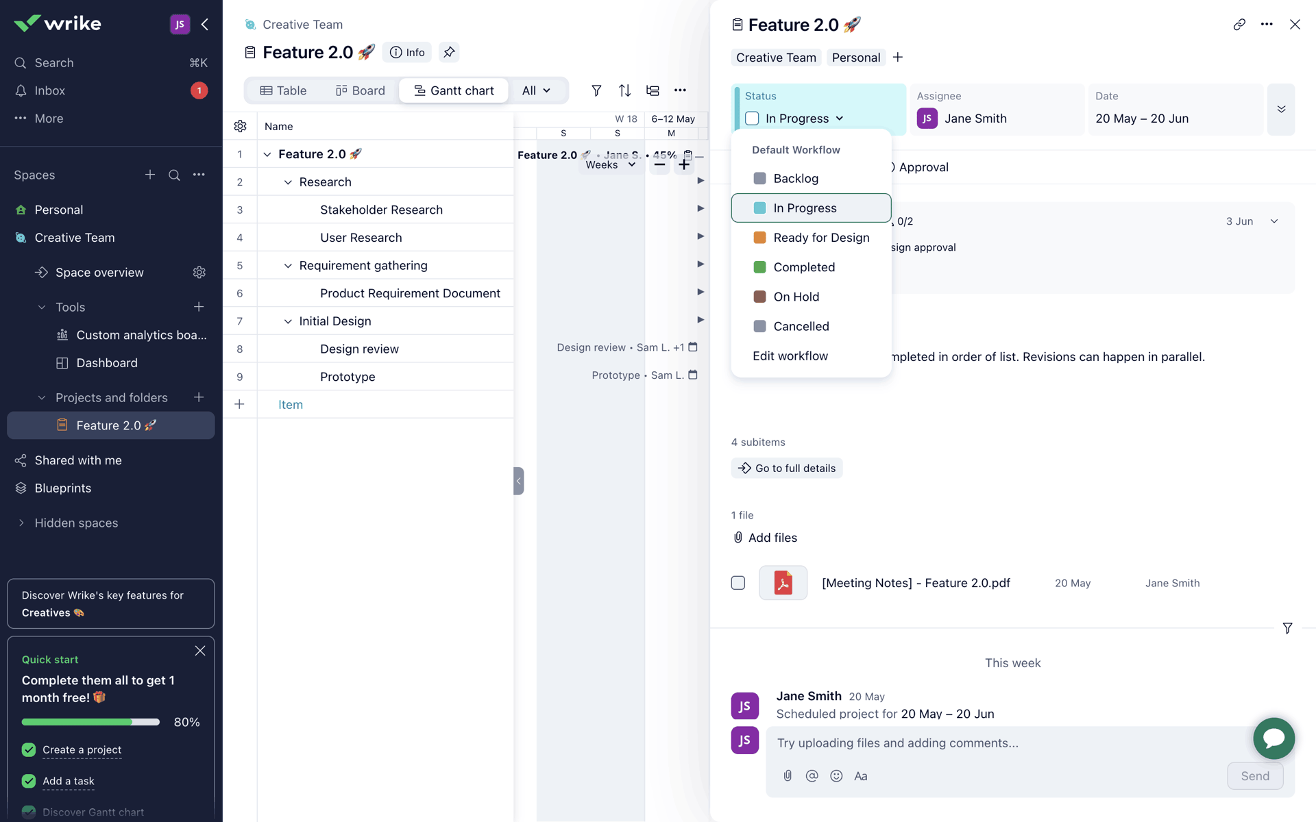 Wrike Web Productivity interface screenshot 16