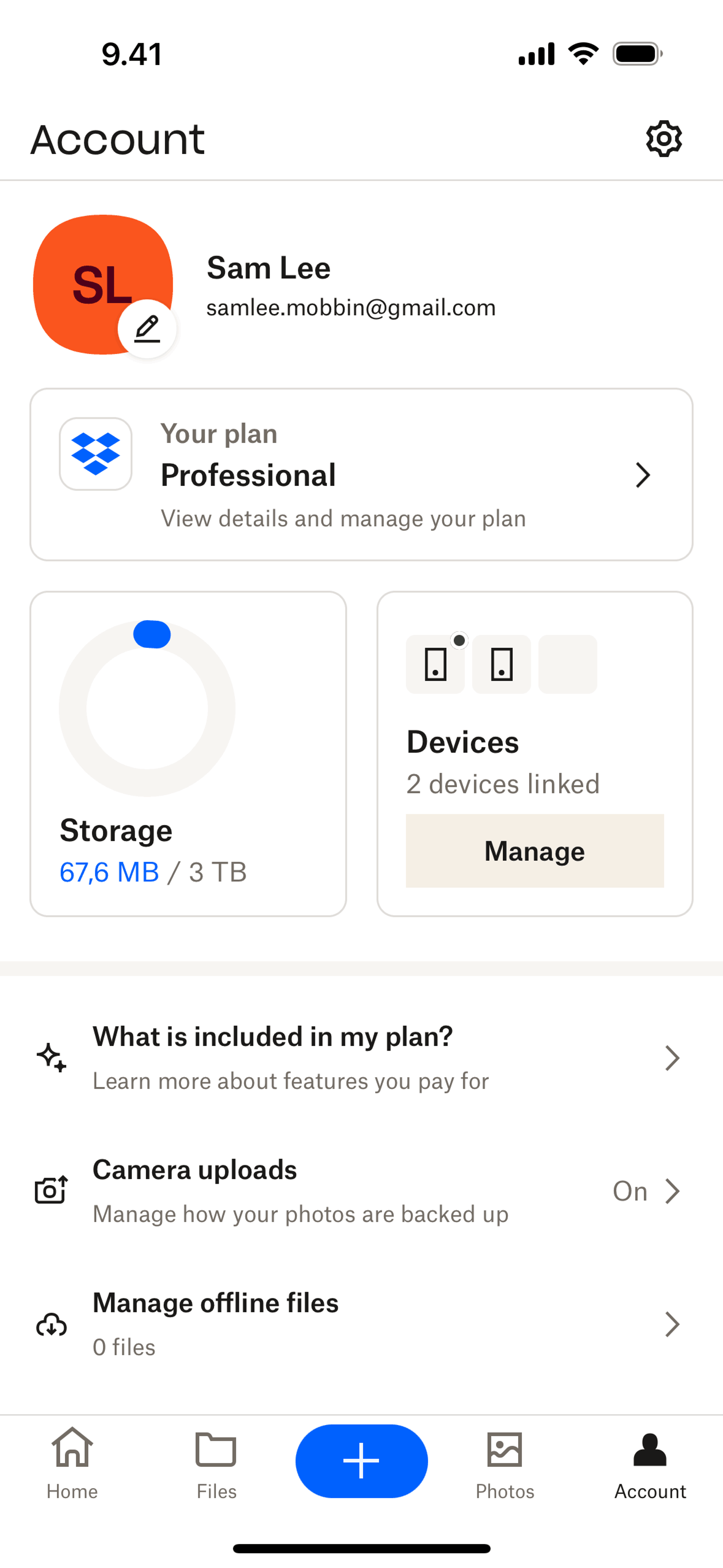 Dropbox iOS Productivity interface screenshot 11