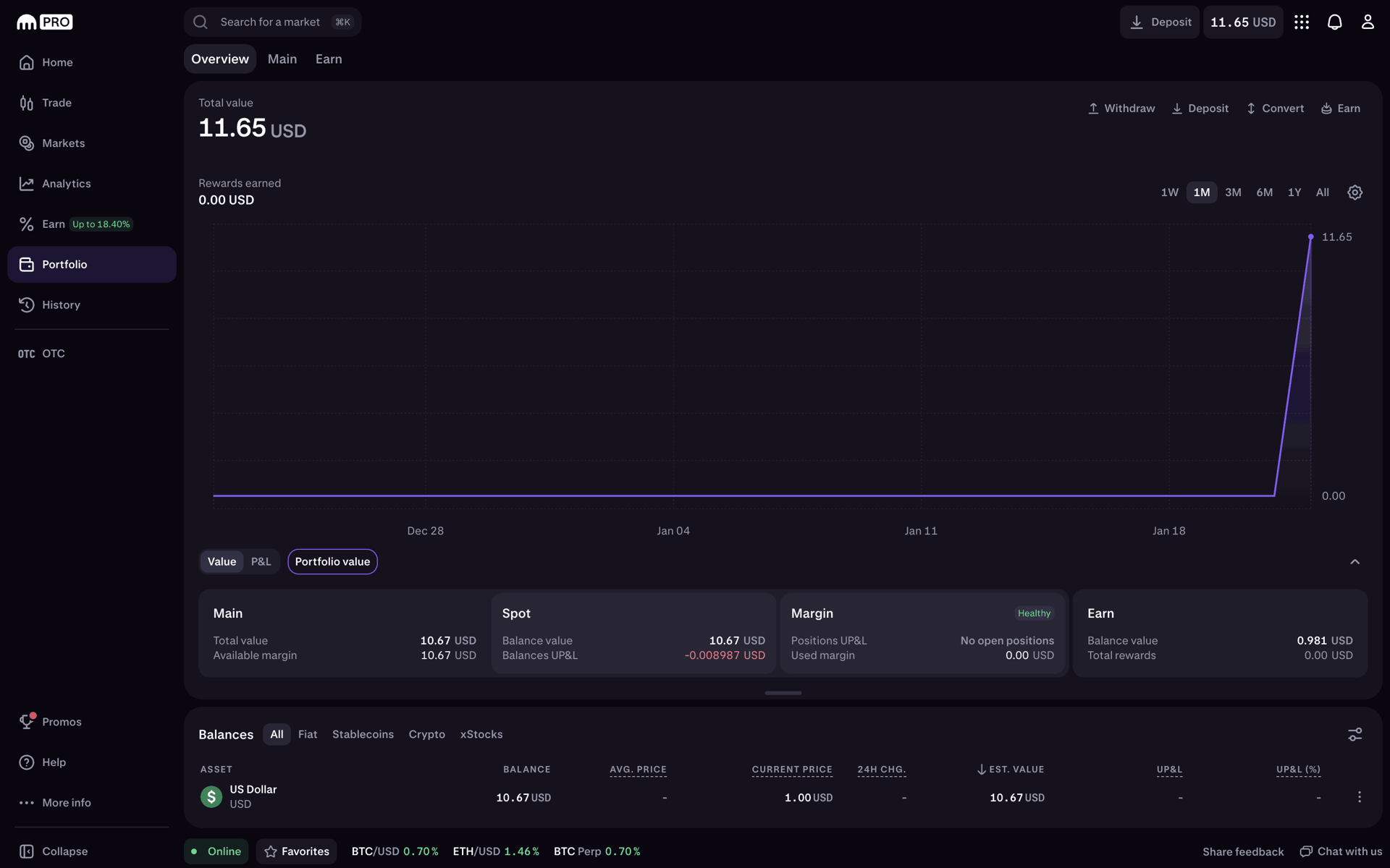 Kraken Web Finance interface screenshot 12