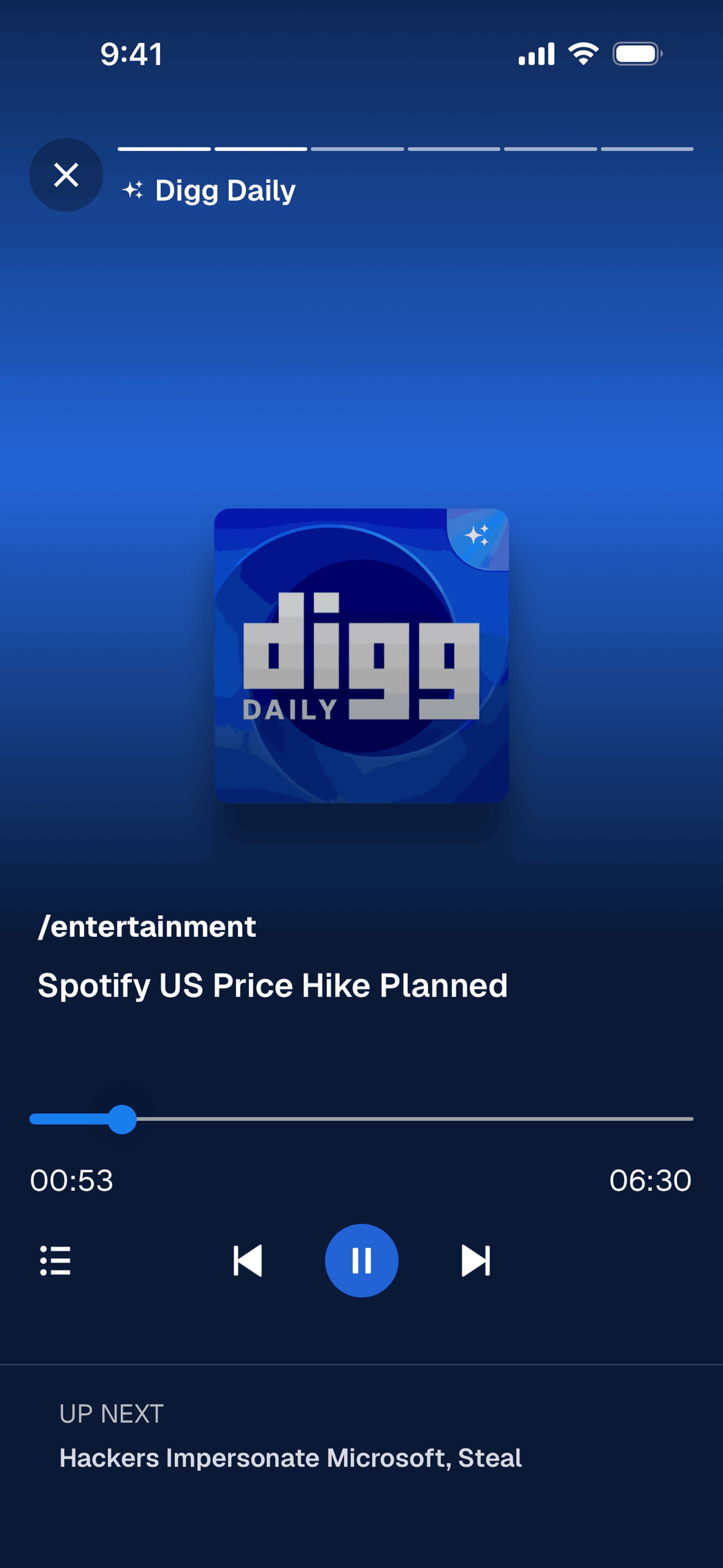 Digg iOS Social Networking interface screenshot 4