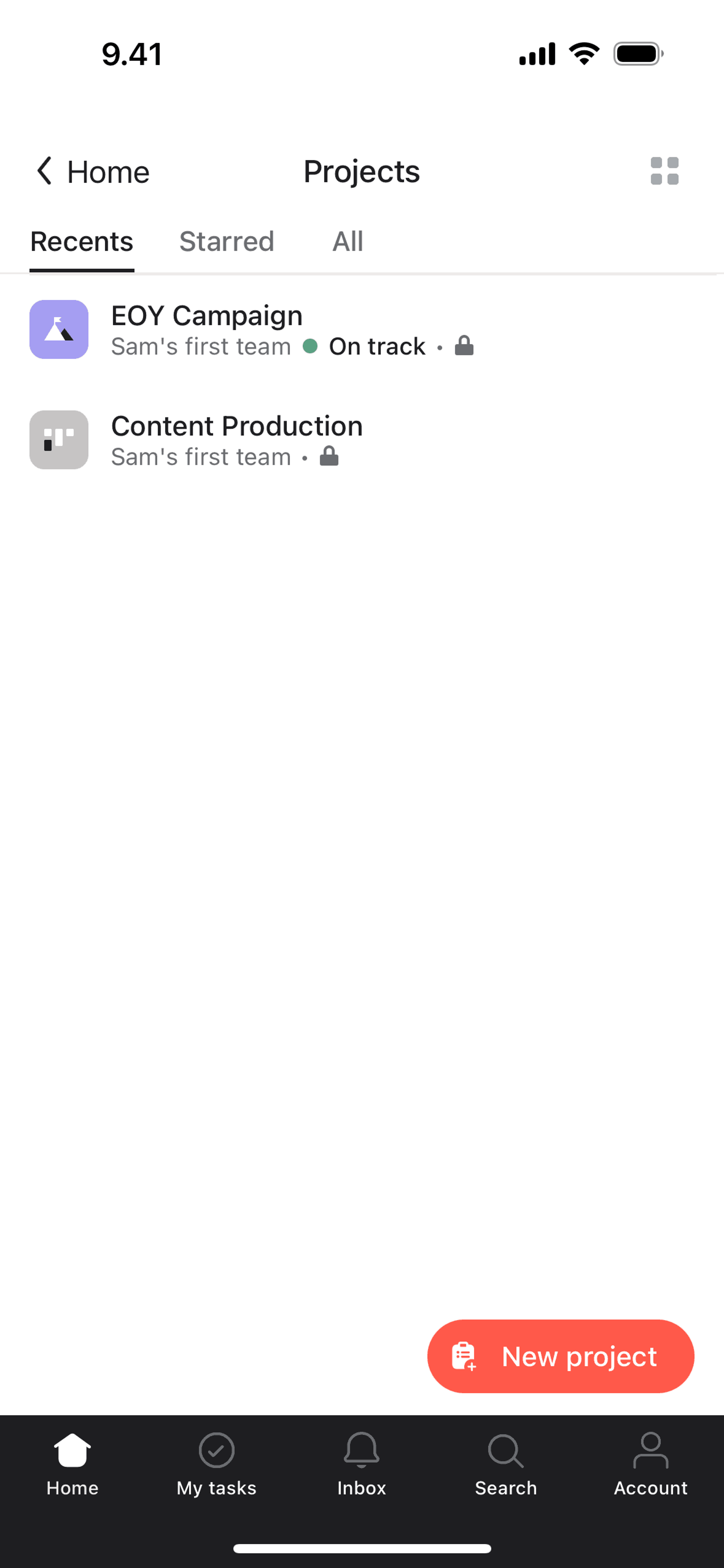 Asana iOS Business interface screenshot 7
