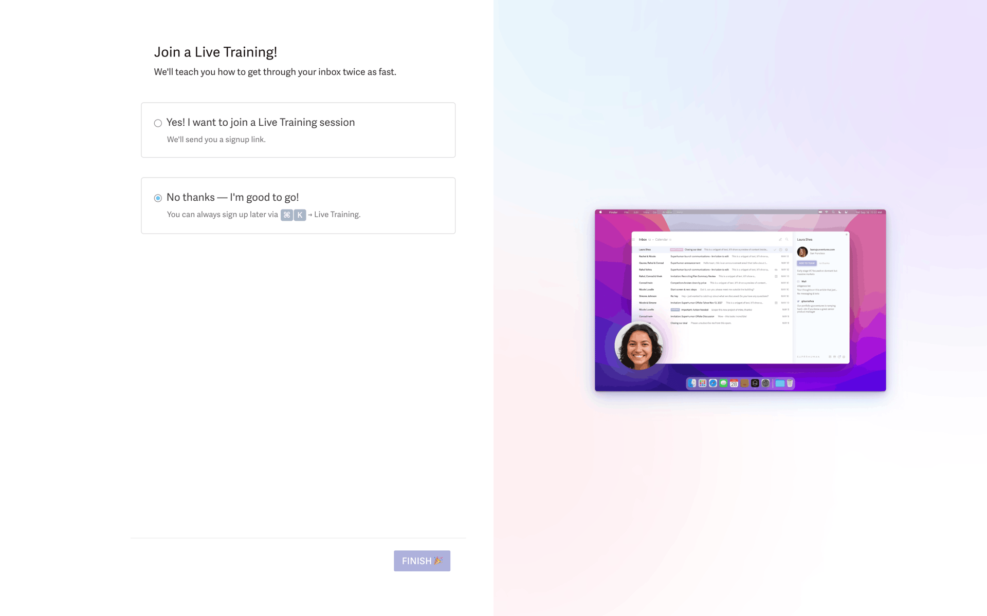 Superhuman Web AI interface screenshot 16