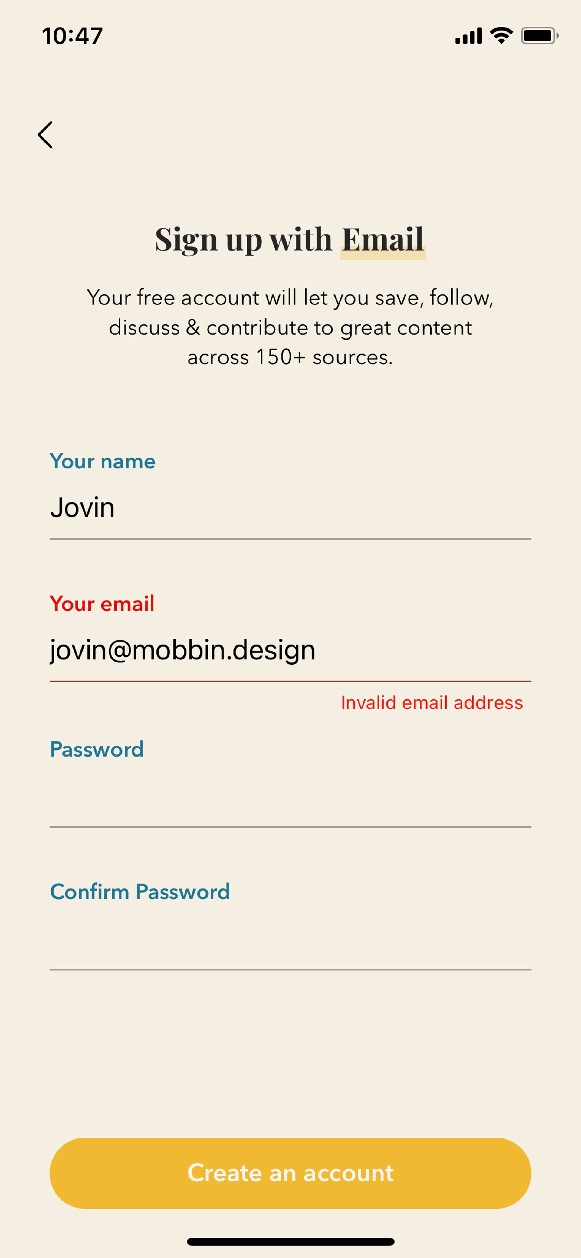 Gawq iOS News interface screenshot 5