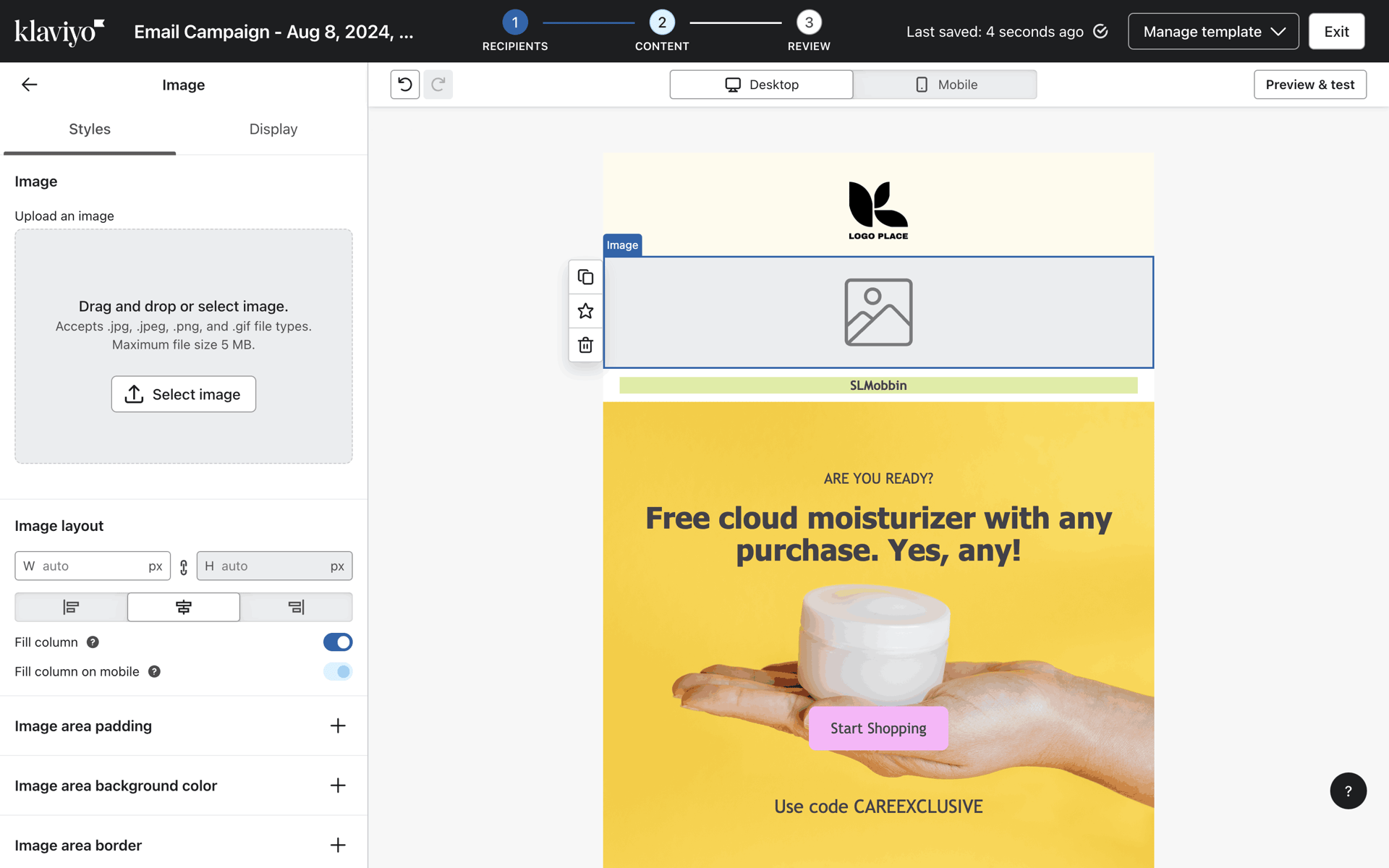 Klaviyo Web Business interface screenshot 14