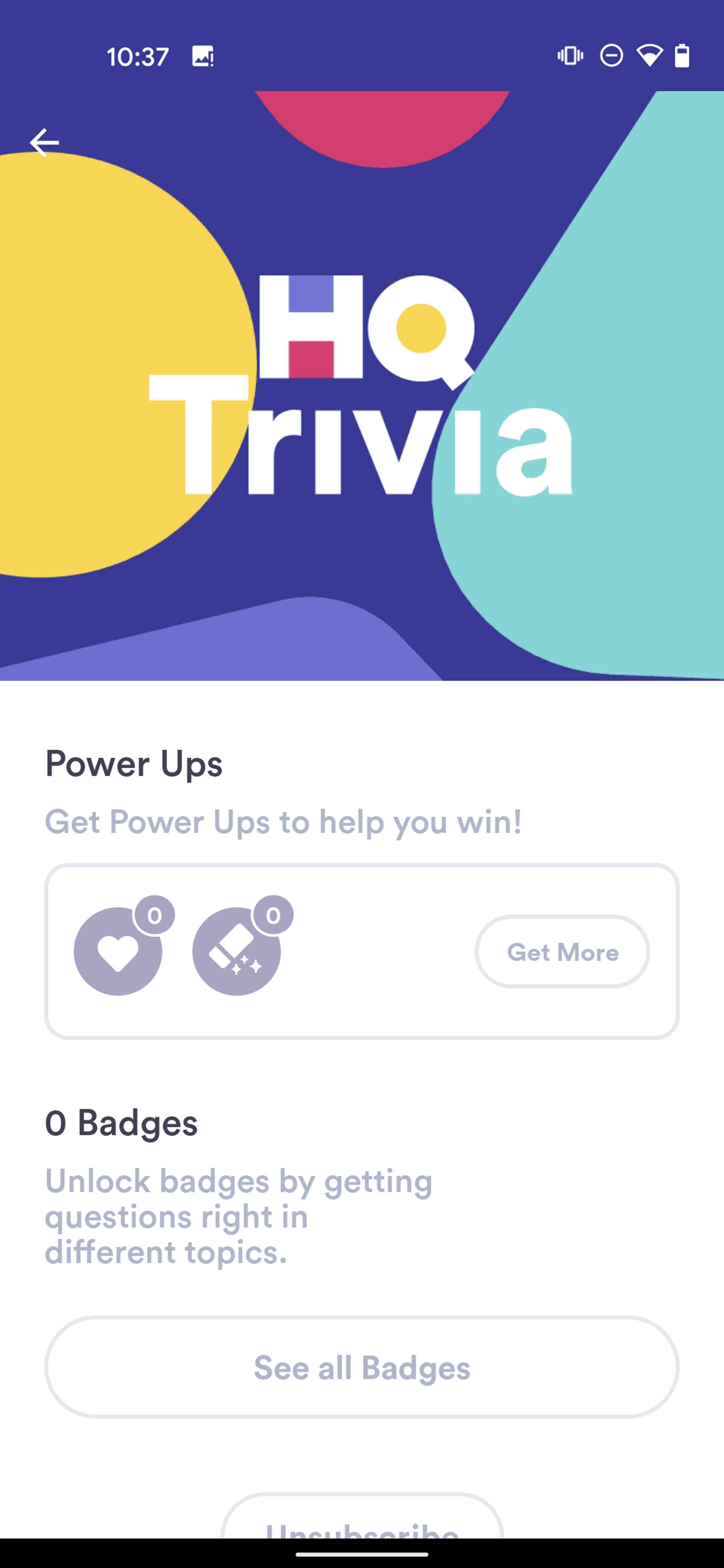 HQ Trivia Android Entertainment interface screenshot 21