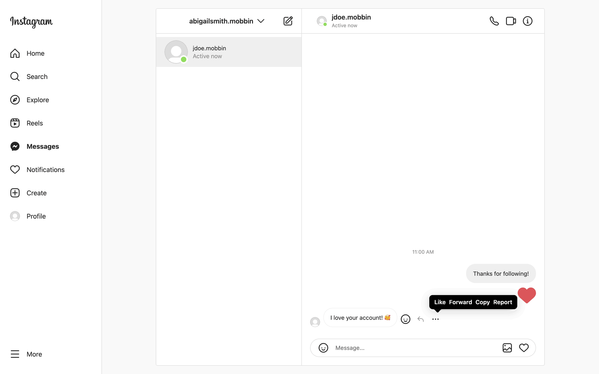Instagram Web Photo & Video interface screenshot 12