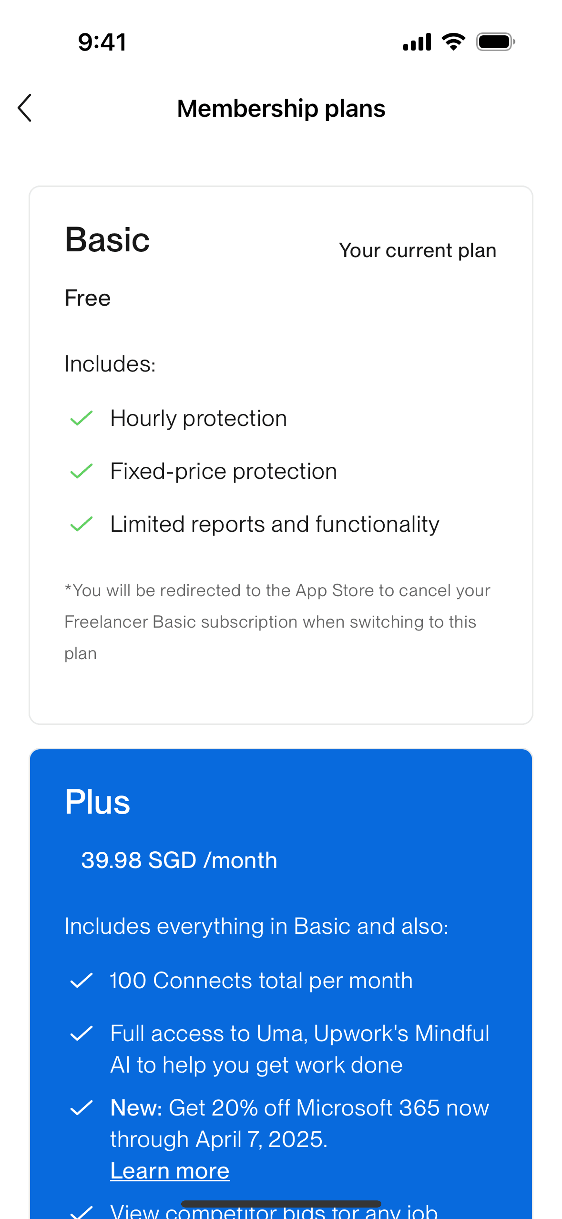 Upwork iOS Business interface screenshot 16