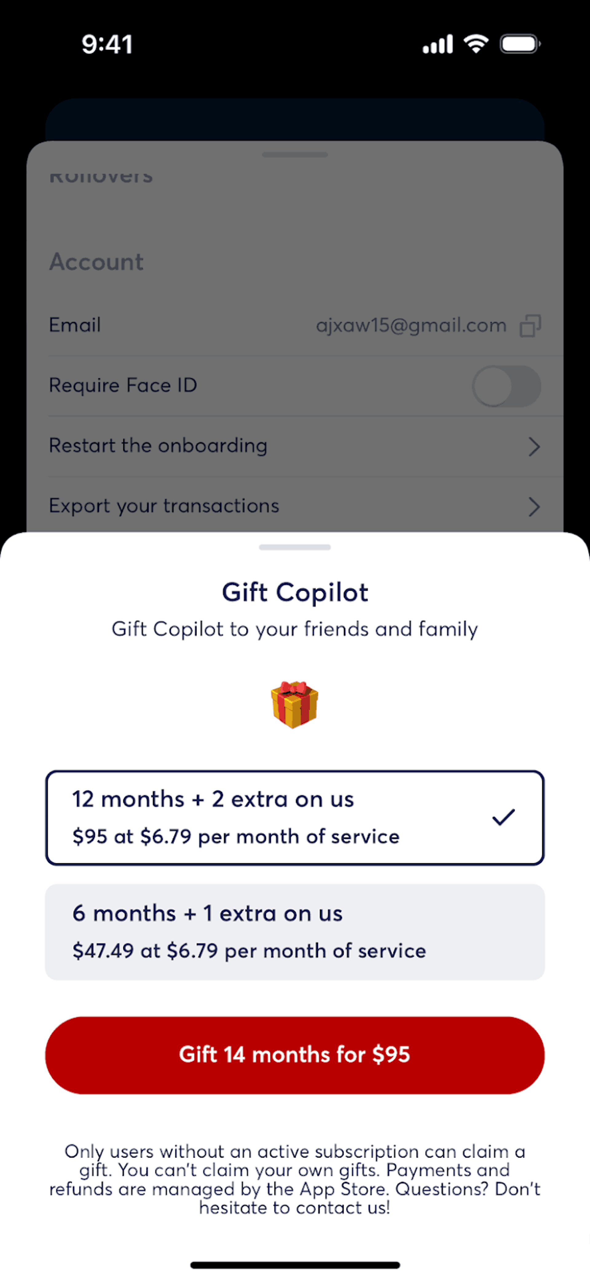 Copilot iOS Finance interface screenshot 16
