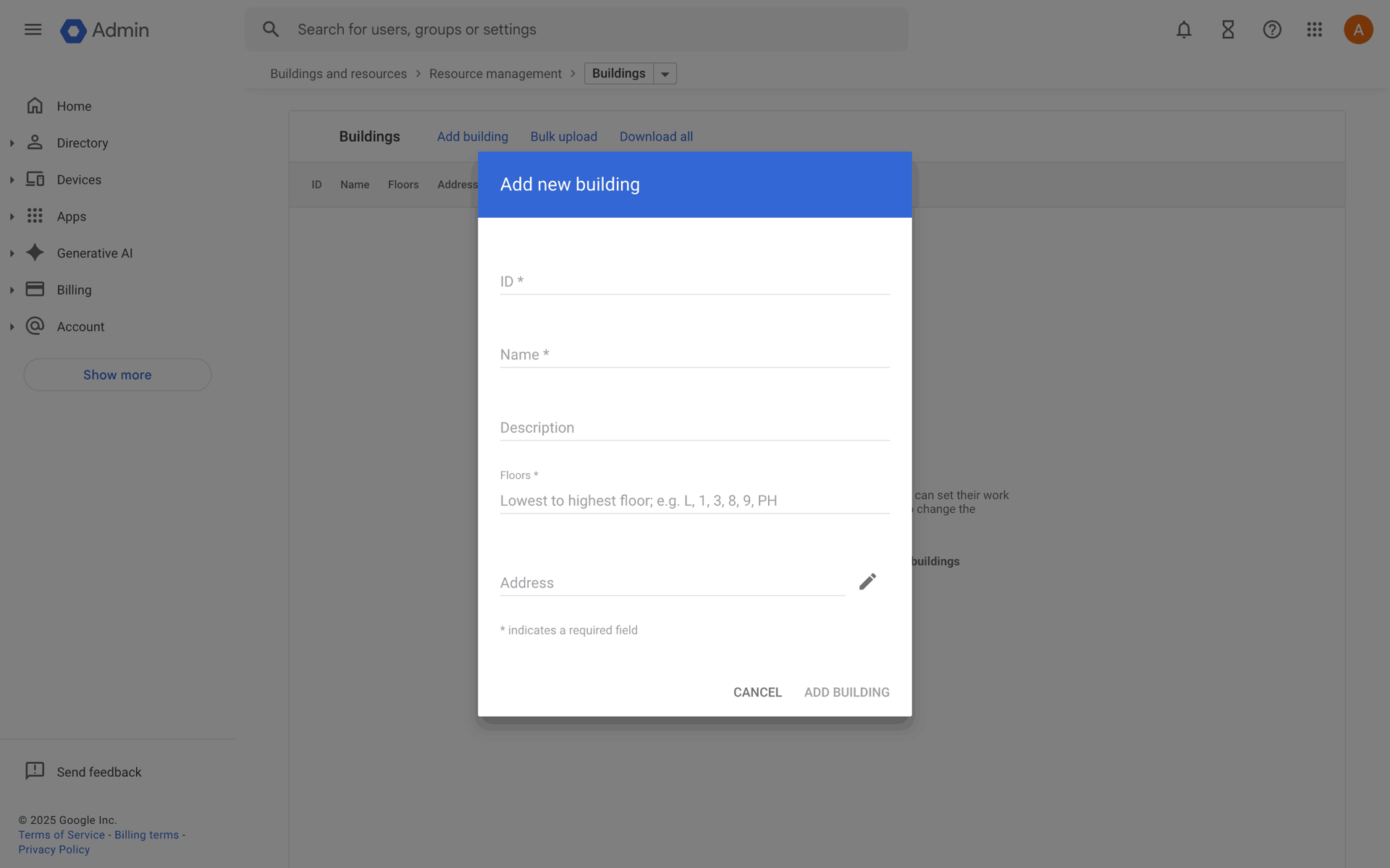 Google Workspace Web Business interface screenshot 16