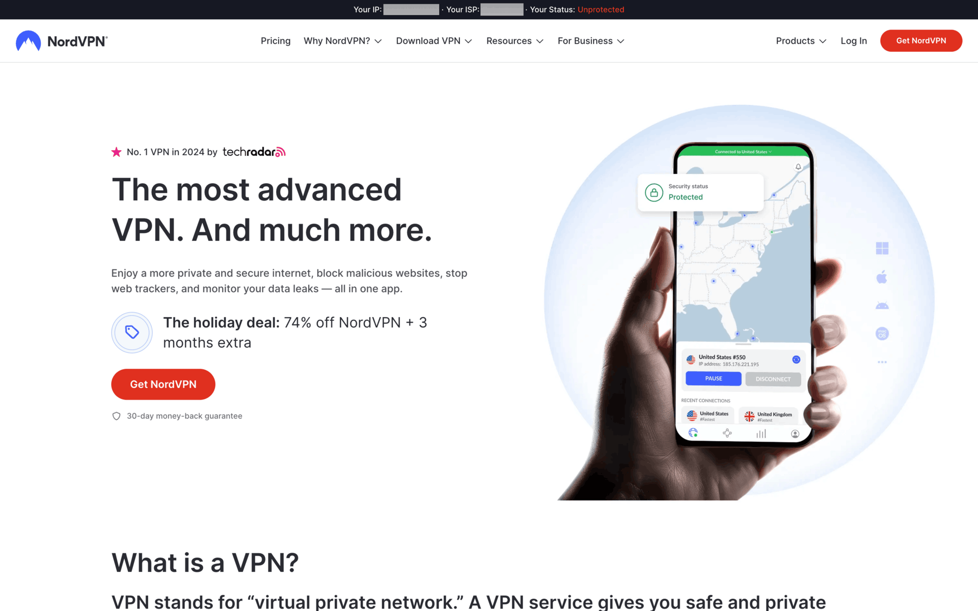 NordVPN Web Developer Tools interface screenshot 1