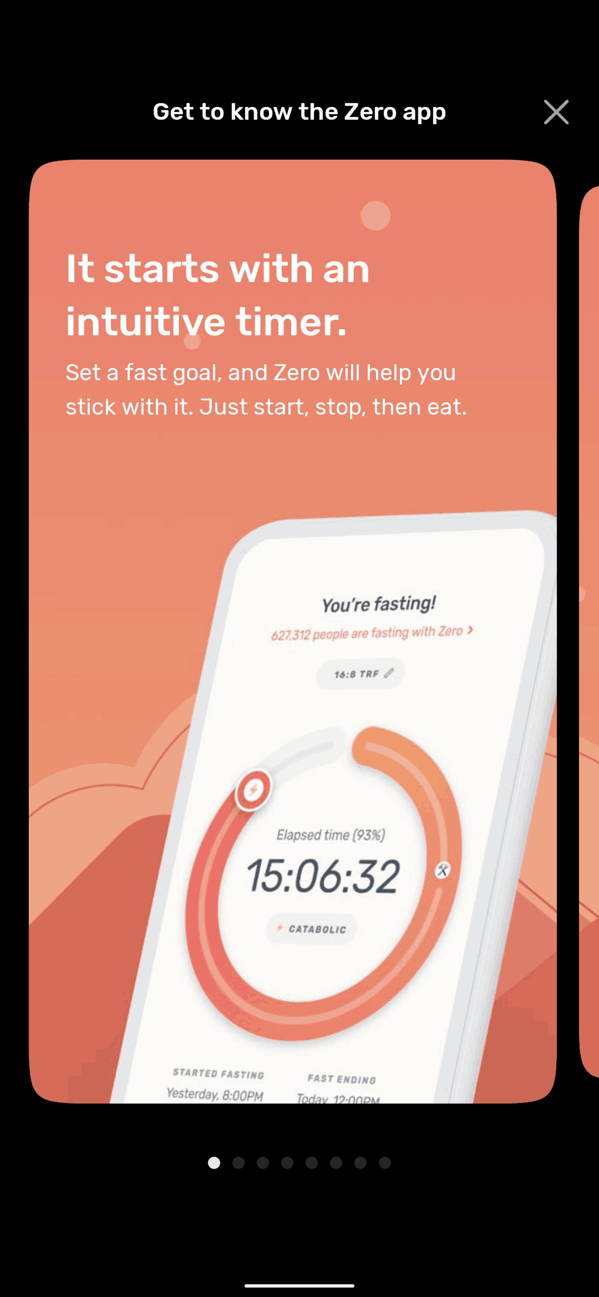 Zero Android Health & Fitness interface screenshot 17