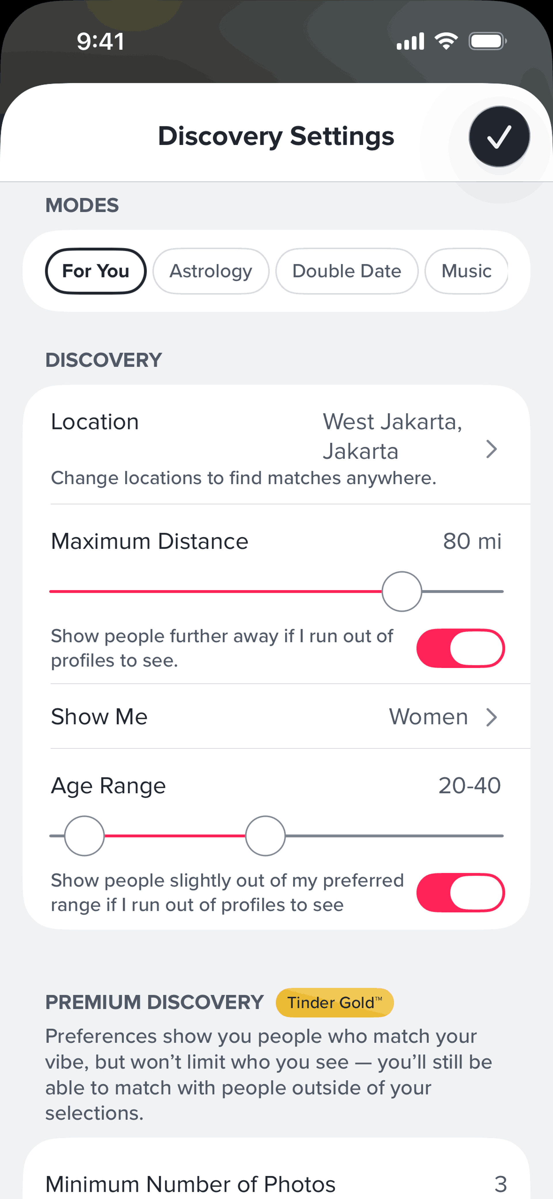 Tinder iOS Social Networking interface screenshot 21