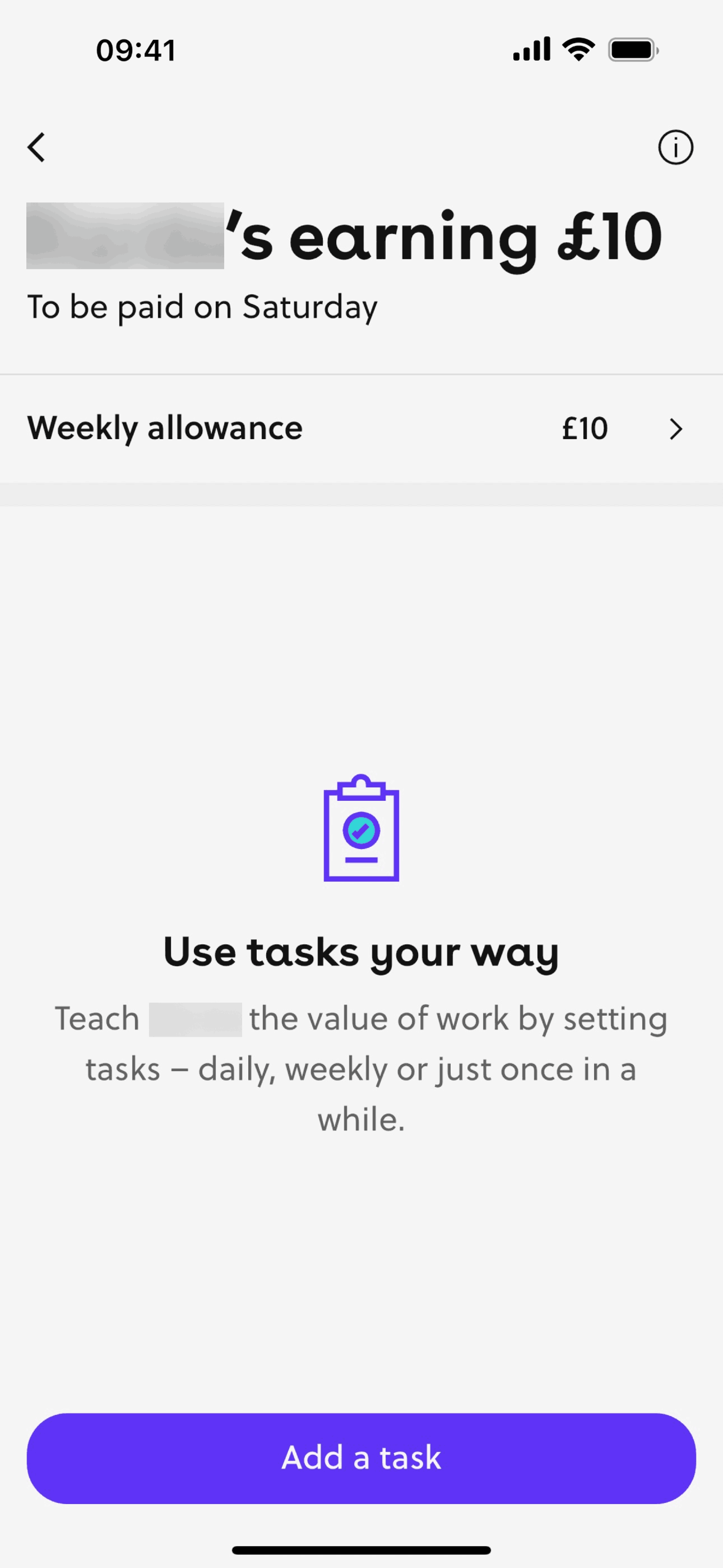 GoHenry iOS Finance interface screenshot 5