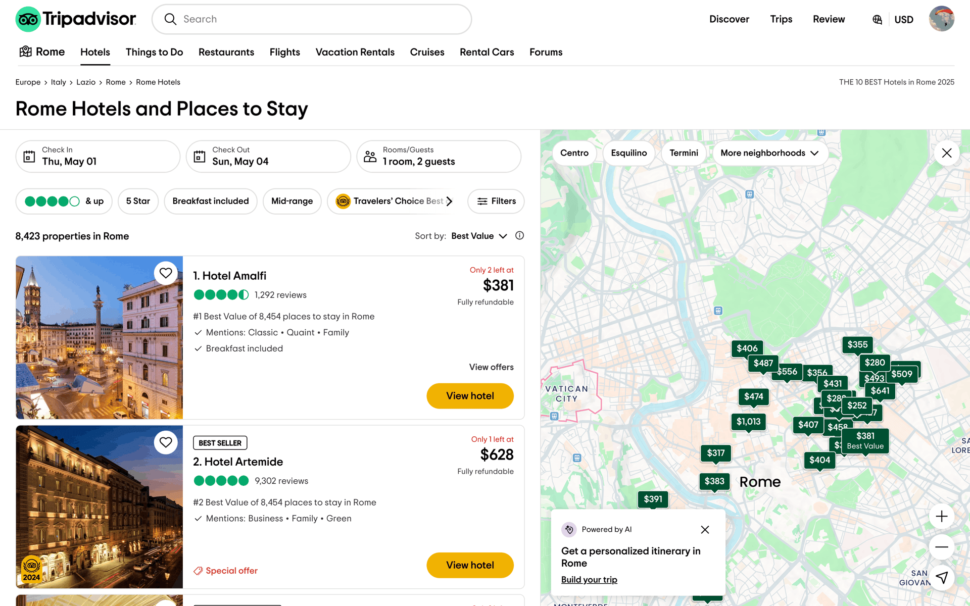 Tripadvisor Web Travel & Transportation interface screenshot 8