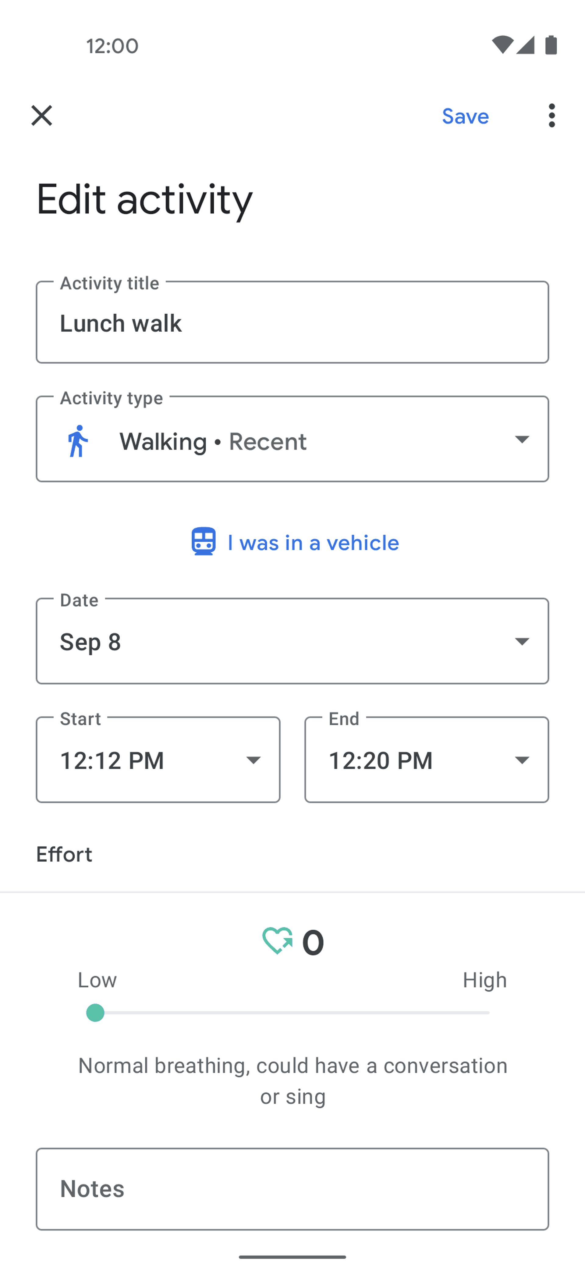 Google Fit Android Health & Fitness interface screenshot 7