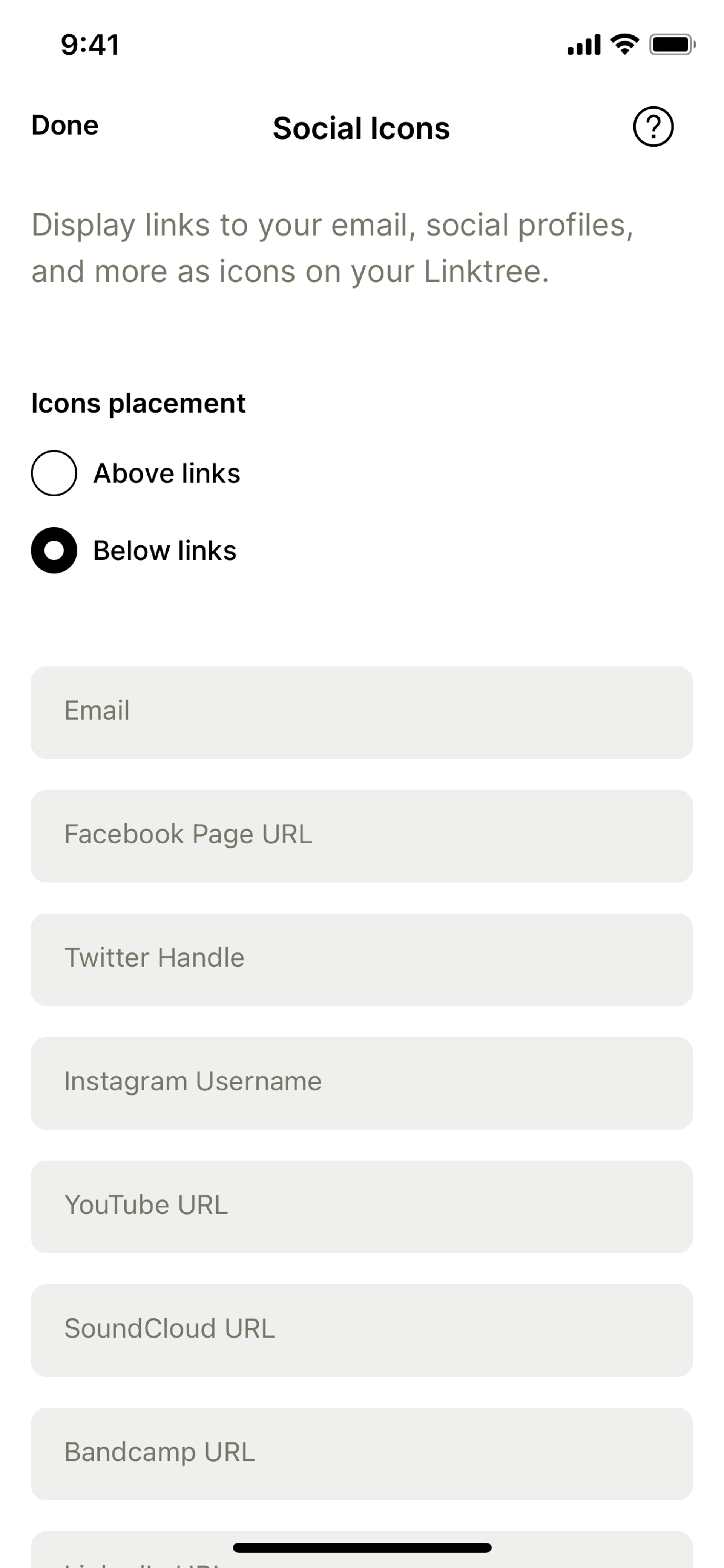 Linktree iOS Social Networking interface screenshot 17