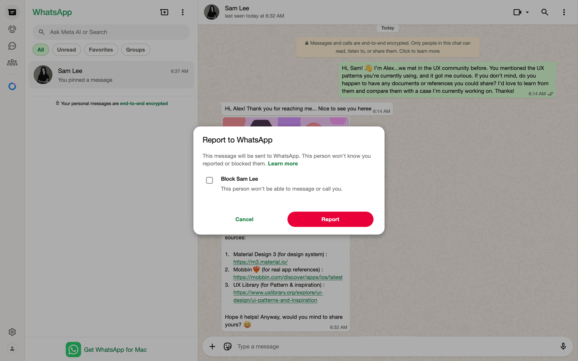 WhatsApp Web Social Networking interface screenshot 7