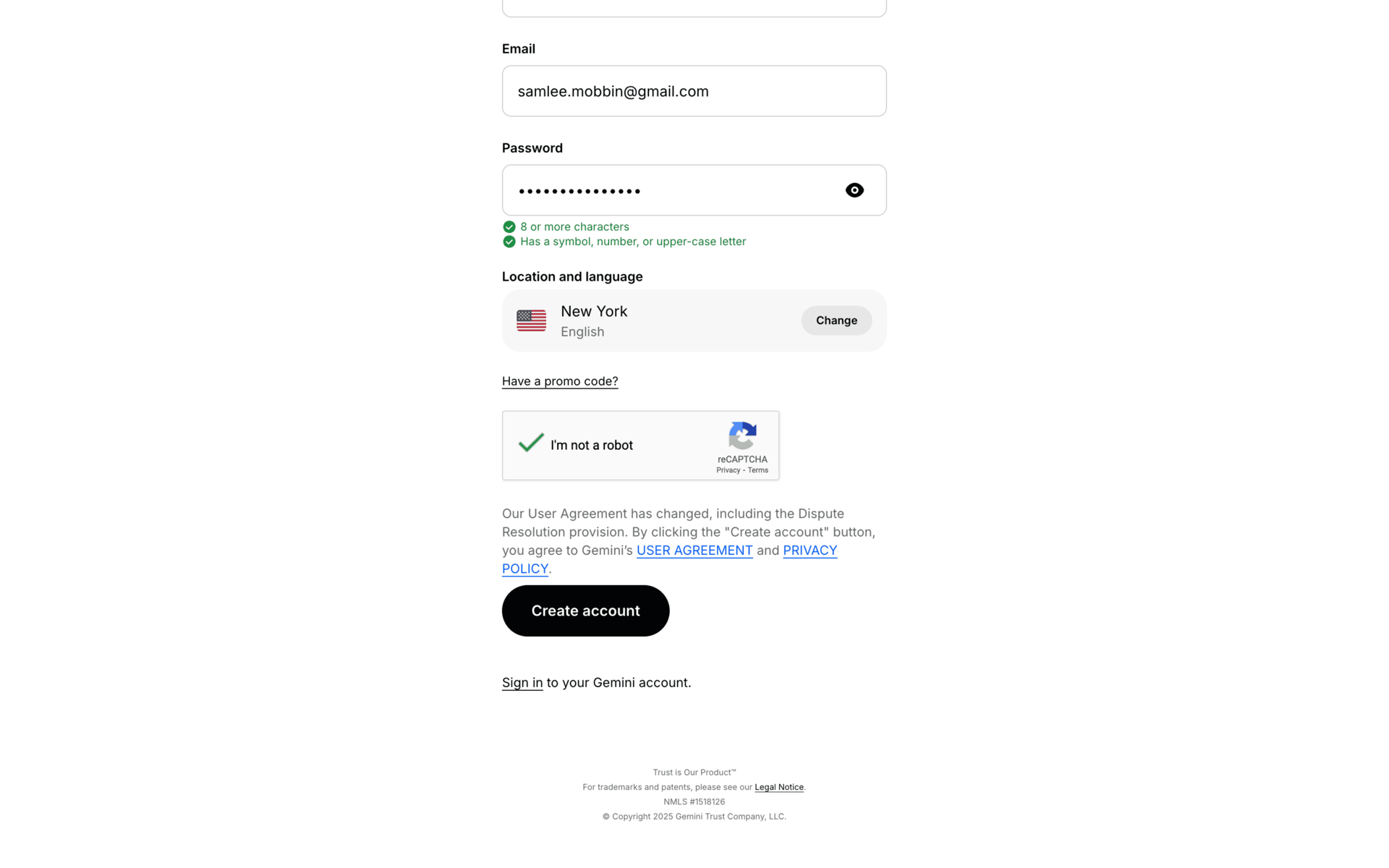Gemini Web Finance interface screenshot 11