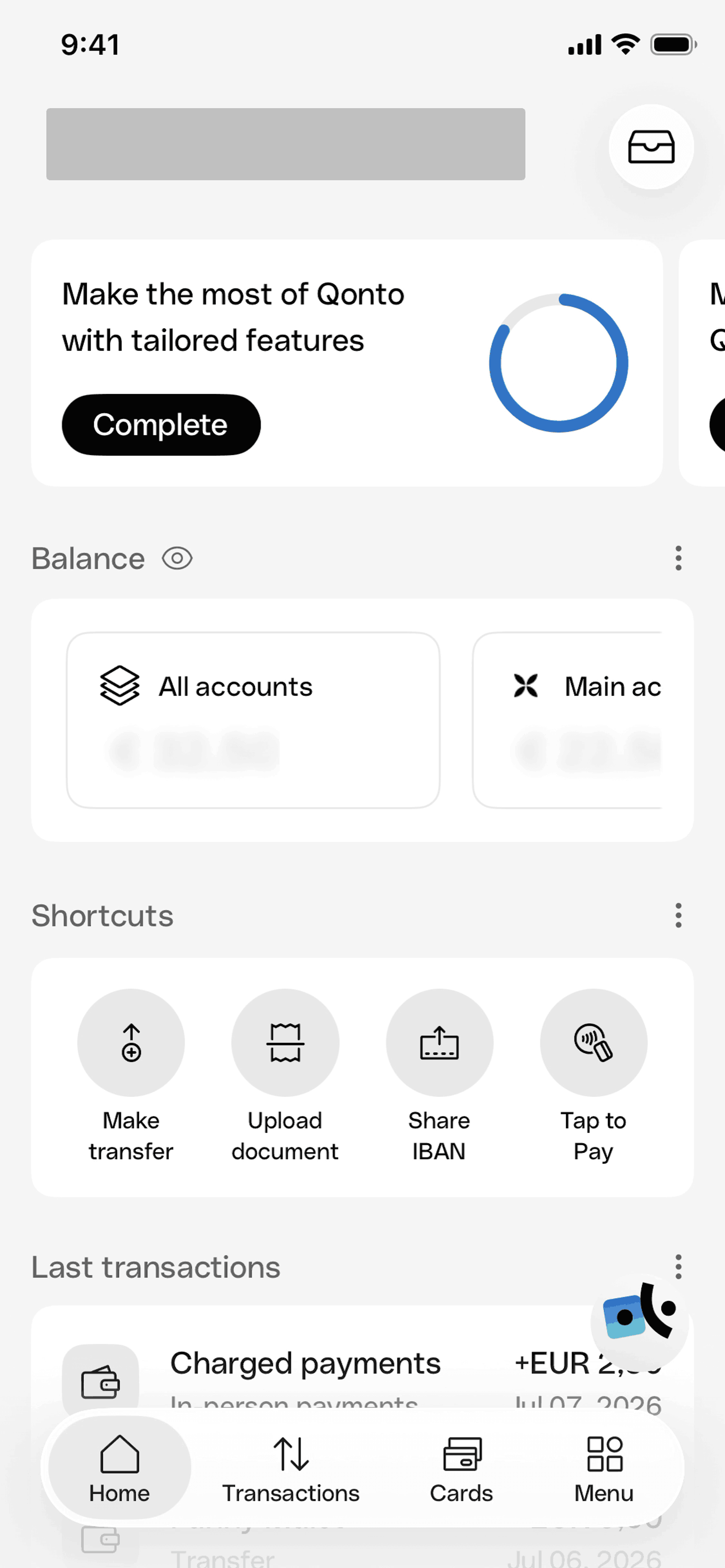 Qonto iOS Qonto interface screenshot 7