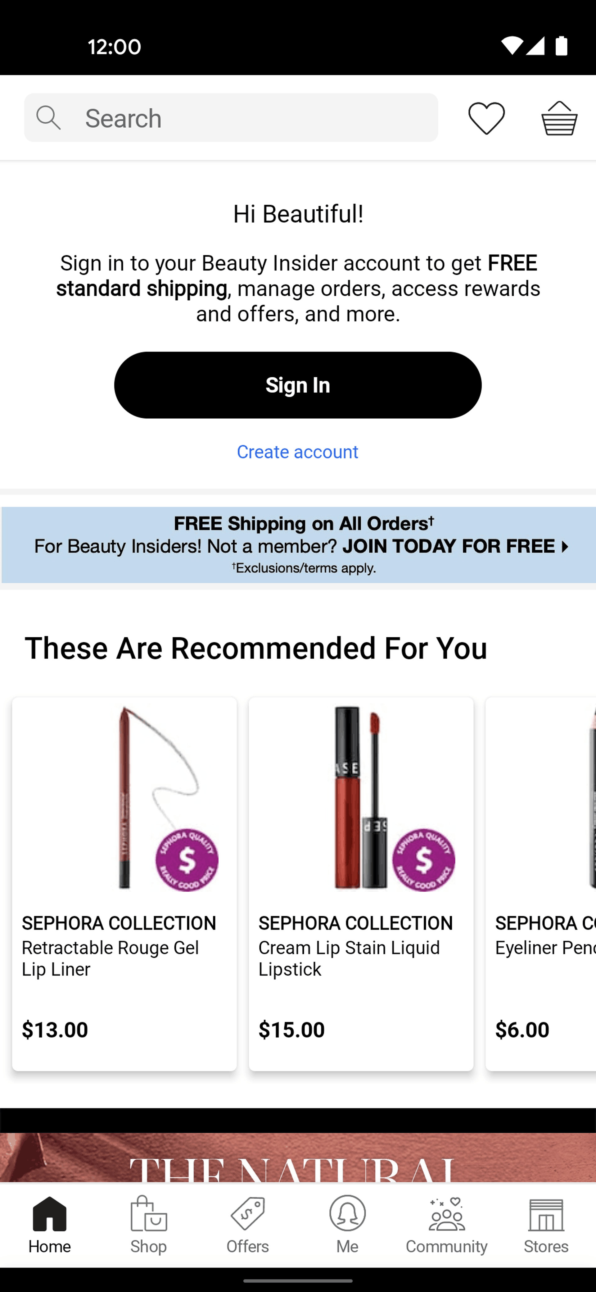 Sephora Android Shopping interface screenshot 24