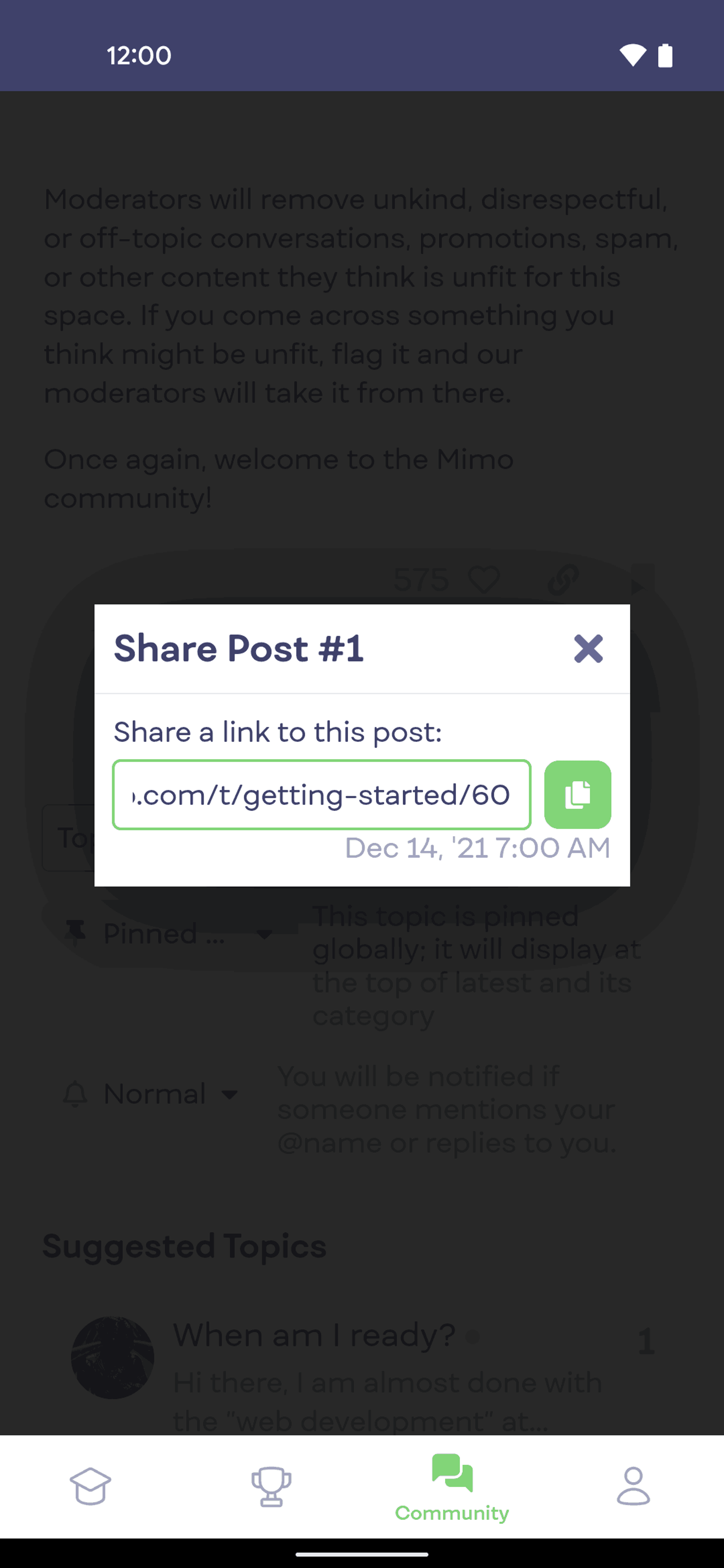 Mimo Android Education interface screenshot 11