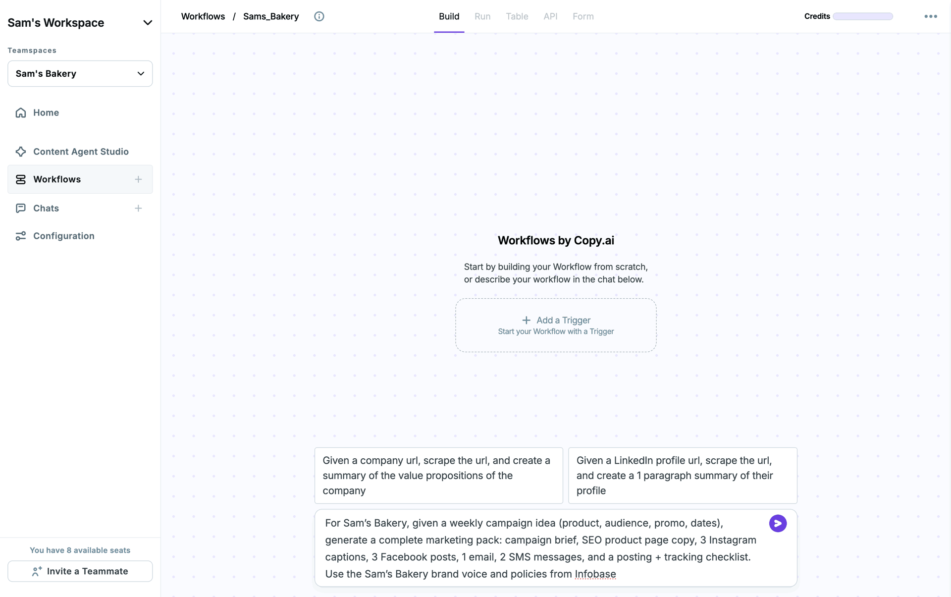 Copy.ai Web AI interface screenshot 19