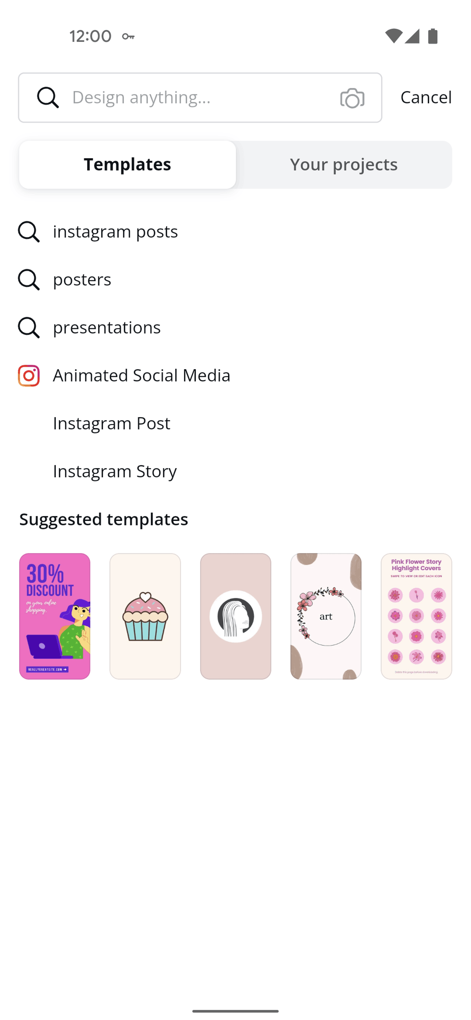 Canva Android Photo & Video interface screenshot 14